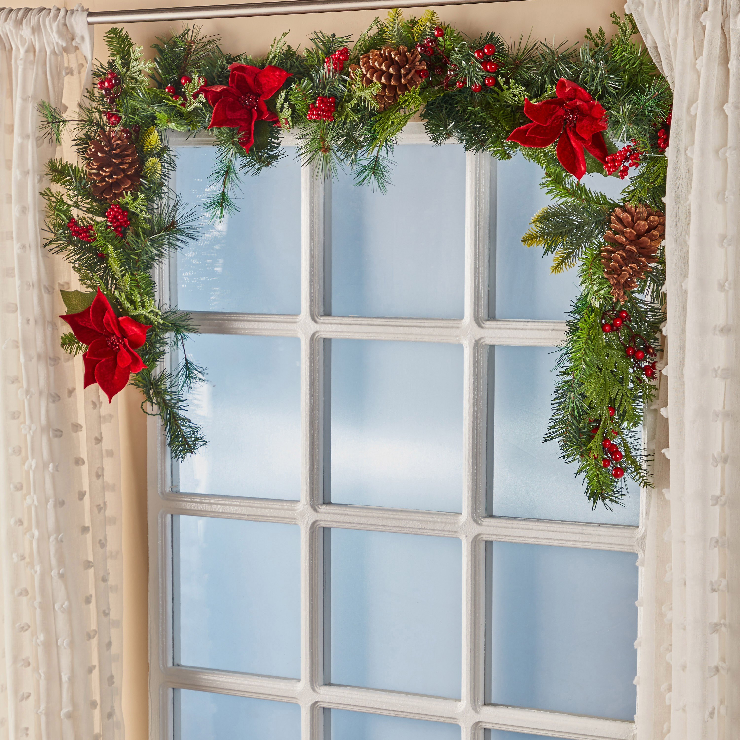 إكليل بوينسيتيا - تراتشينادل-household-christmas-wreathsgarlandsandflowers-garlands-image-2