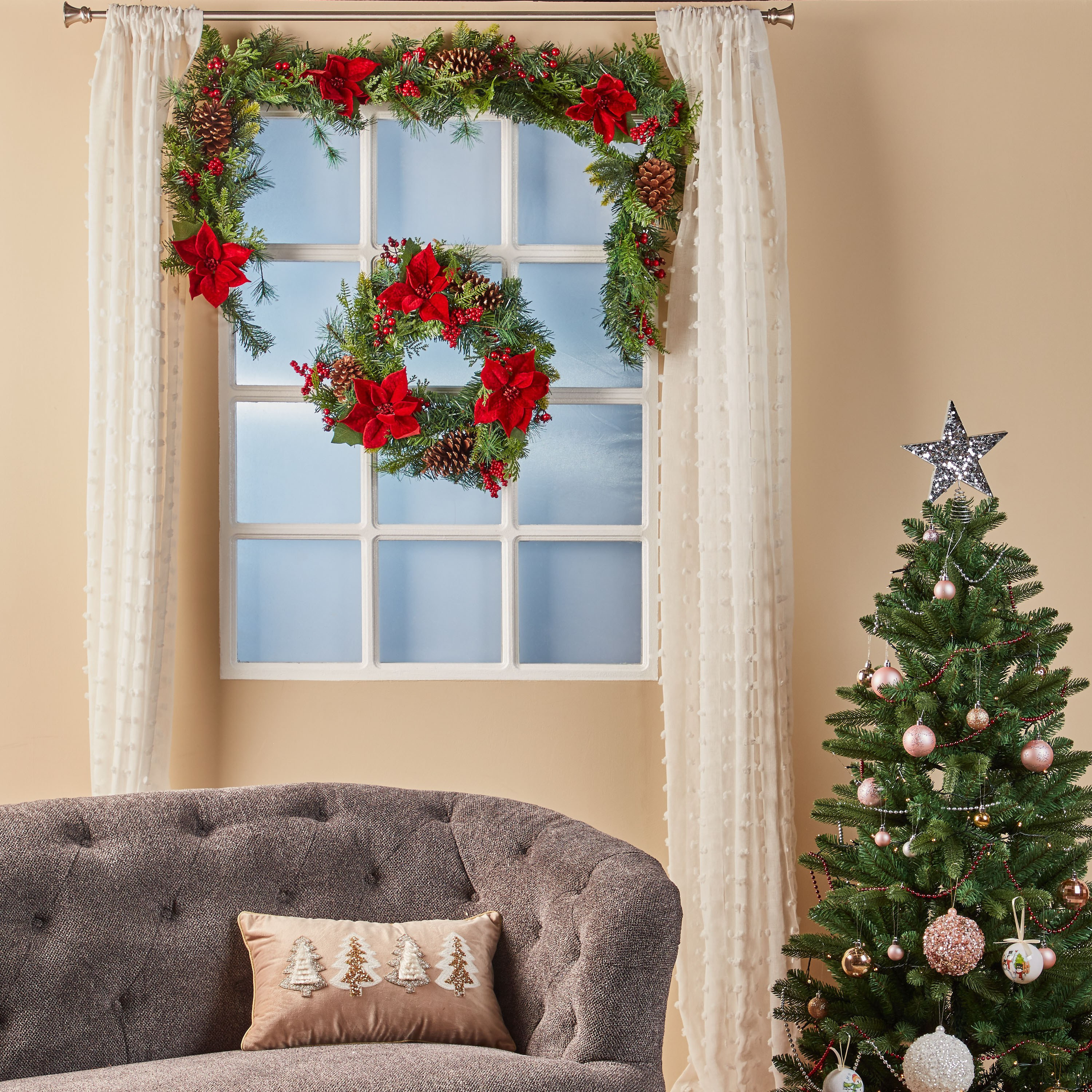 إكليل بوينسيتيا - تراتشينادل-household-christmas-wreathsgarlandsandflowers-garlands-image-4