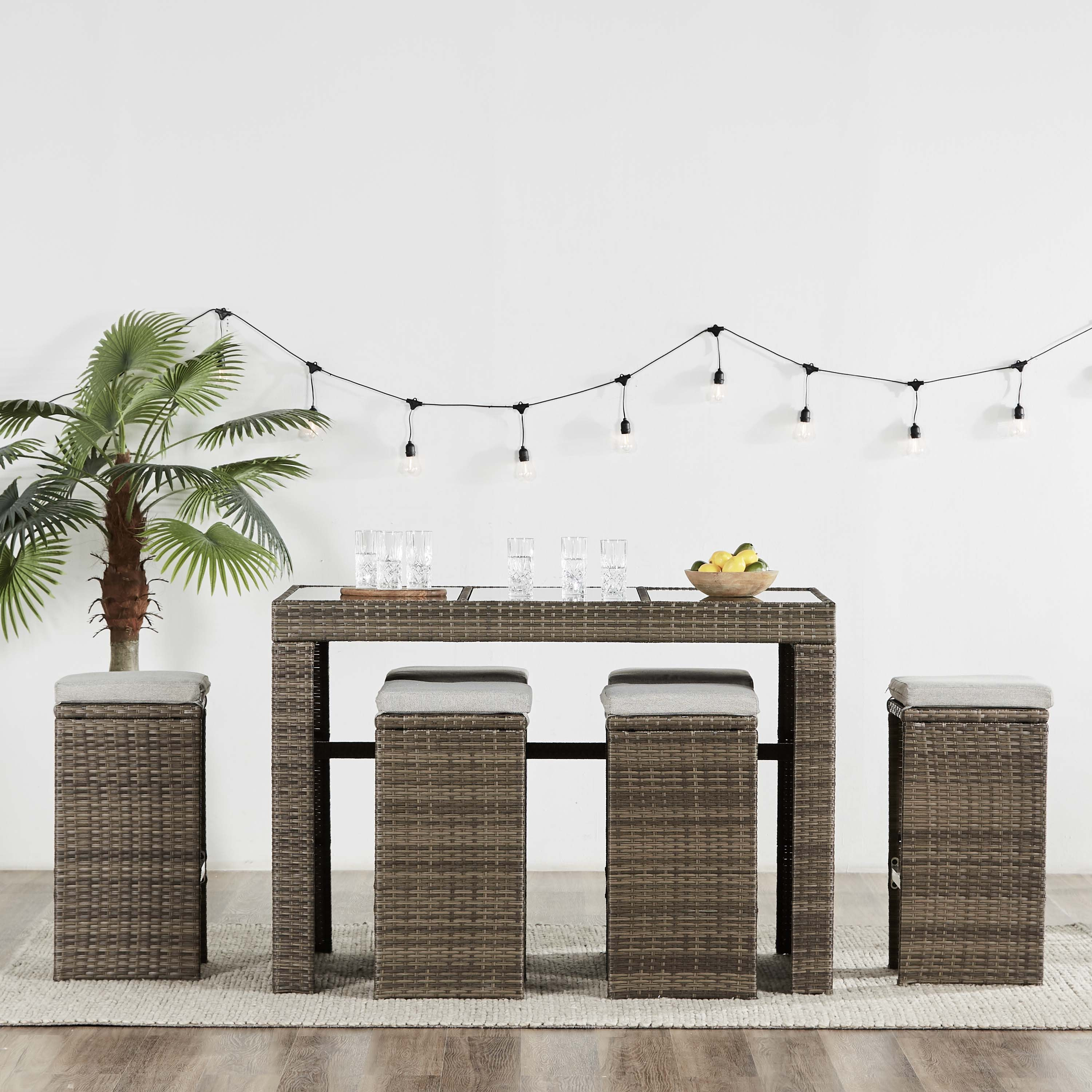 Outdoor bar deals furniture set