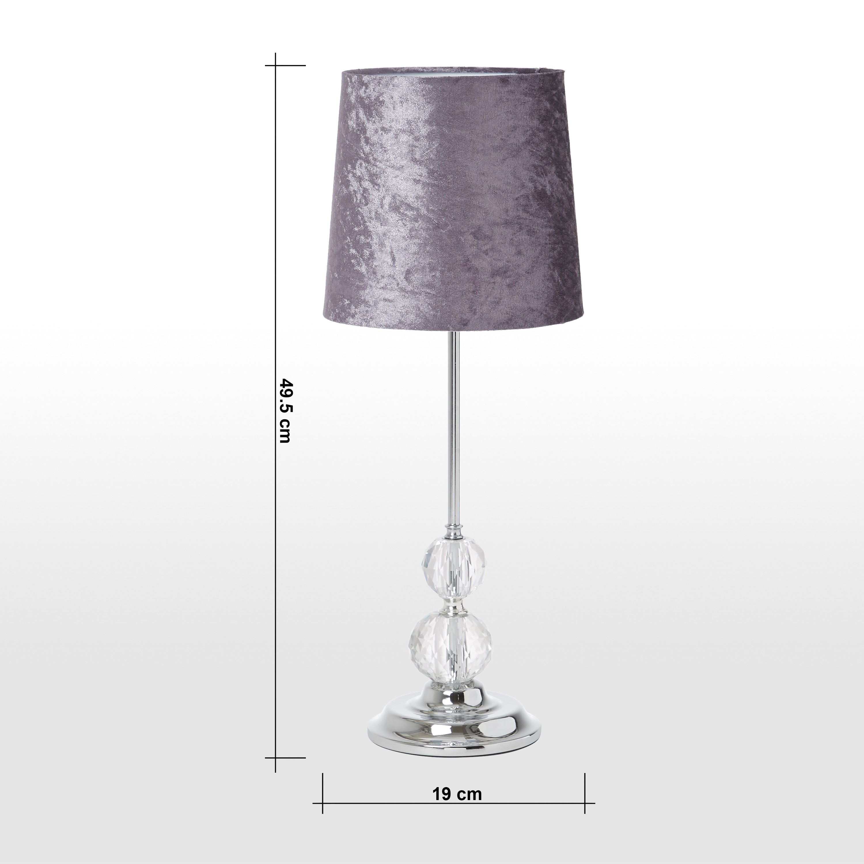 Crushed velvet on sale bedside lamp