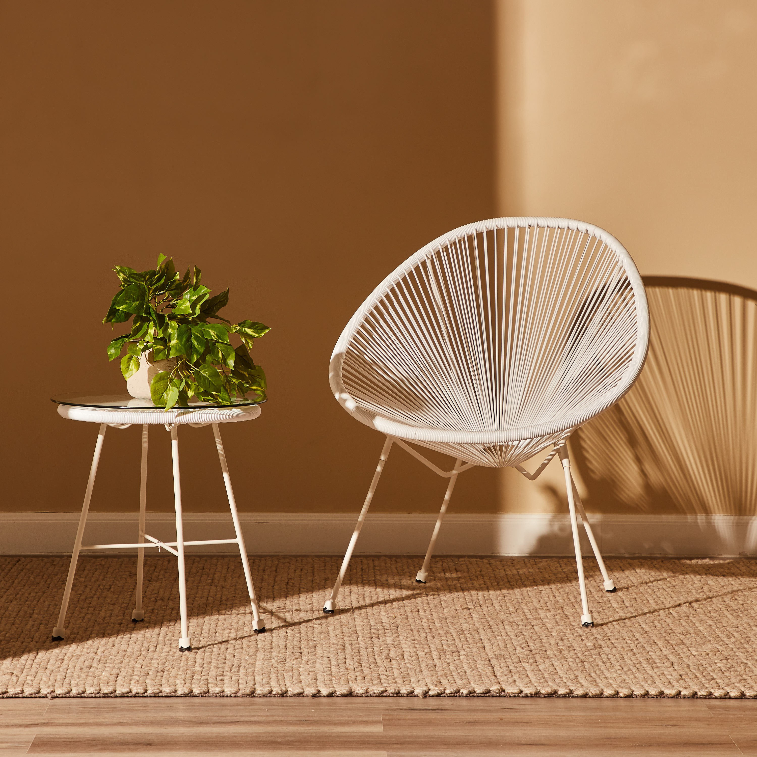 Egg Outdoor Glass Top Side Table-furniture-outdoor-sofasandchairs-image-6
