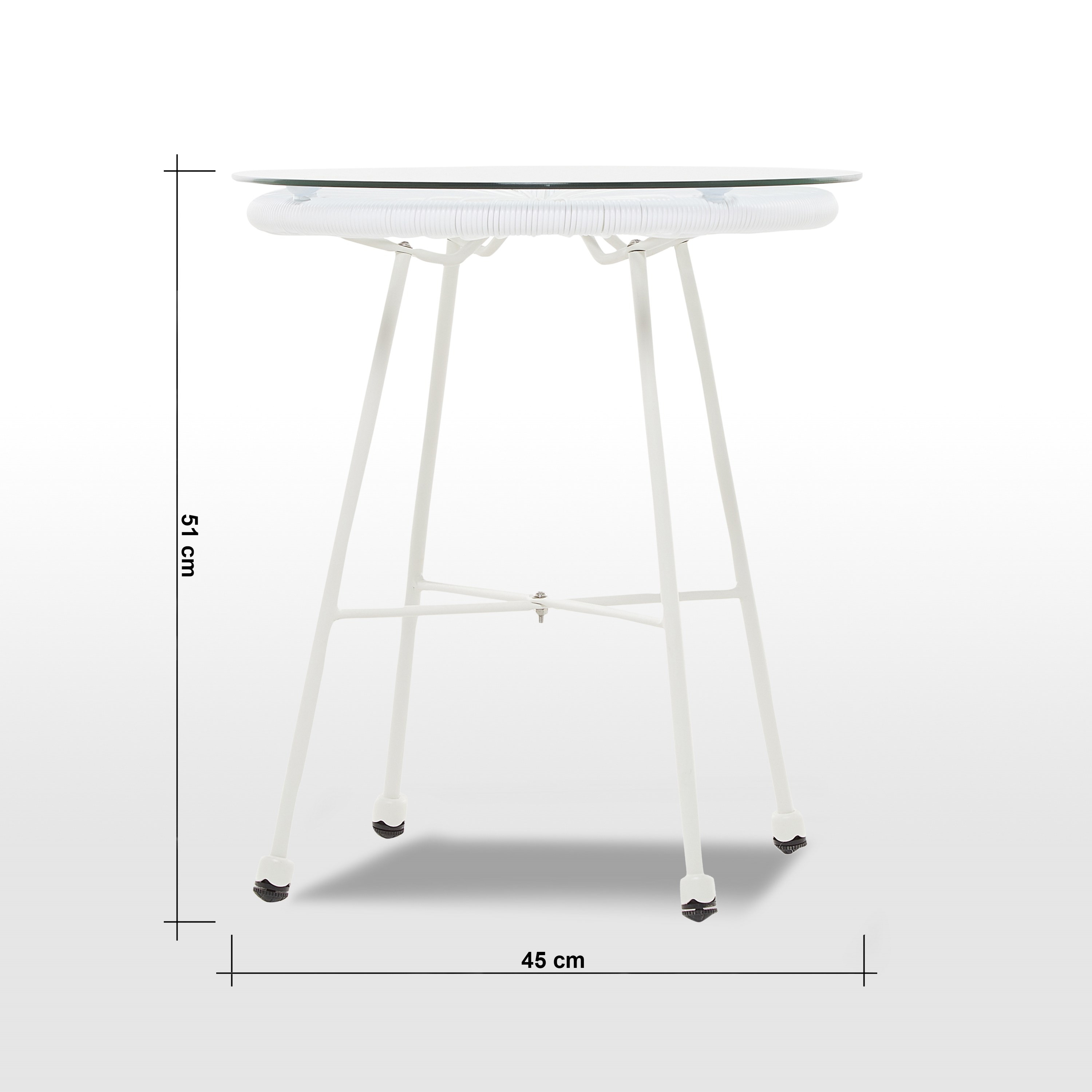 Egg Outdoor Glass Top Side Table-furniture-outdoor-sofasandchairs-image-7