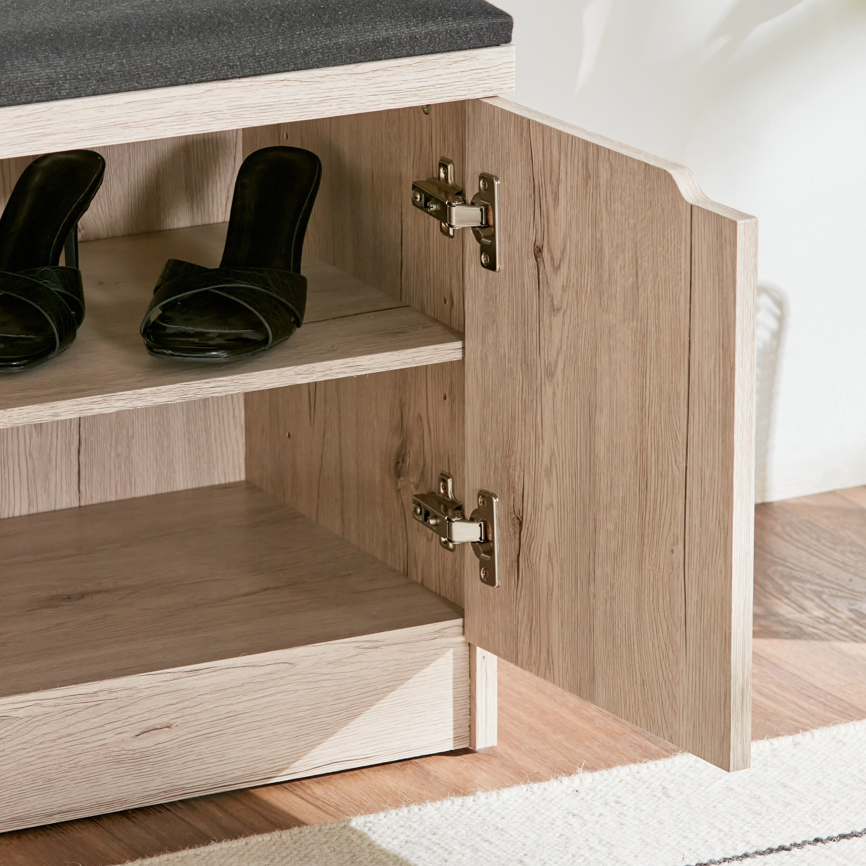 Shoe rack store console table