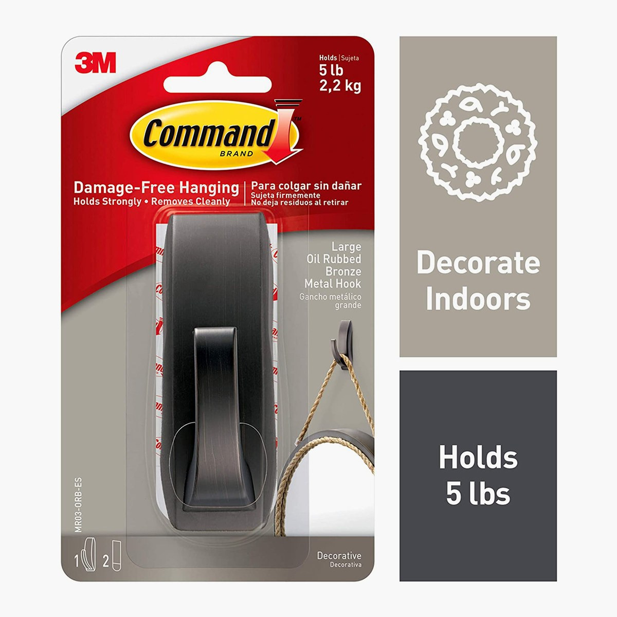 3M Command Modern Reflections Medium Hook-household-walldecorandmirrors-wallaccessories-image-1