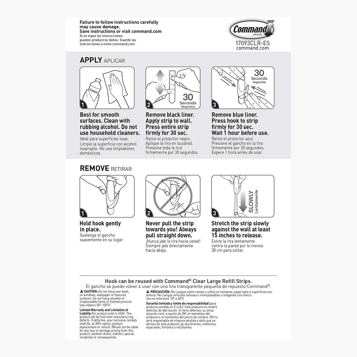 3M Command Large Clear Hook with Clear Strip-household-walldecorandmirrors-wallaccessories-image-4