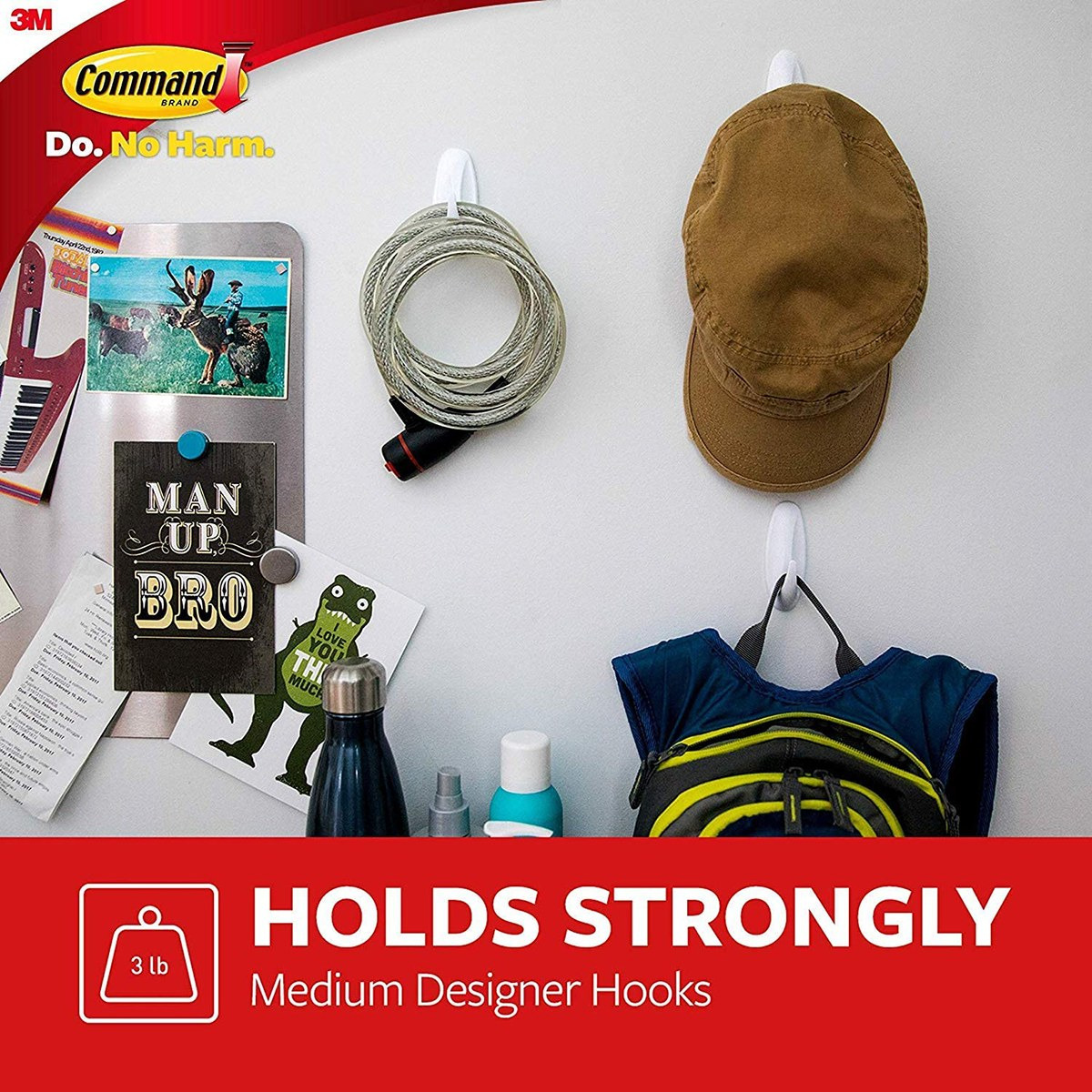 خطّافات بتصميم متوسط من 3 ام كوماند - طقم من قطعتين-household-walldecorandmirrors-wallaccessories-image-3