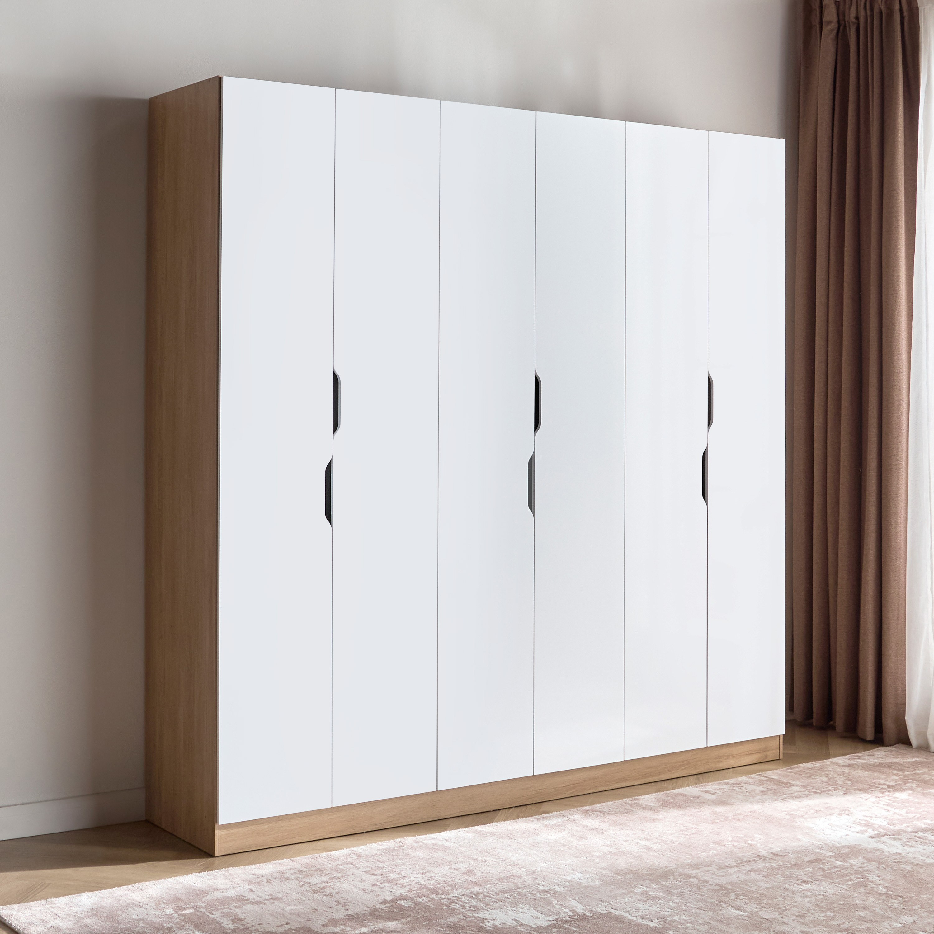 Jamie 6-Door Wardrobe with Drawers