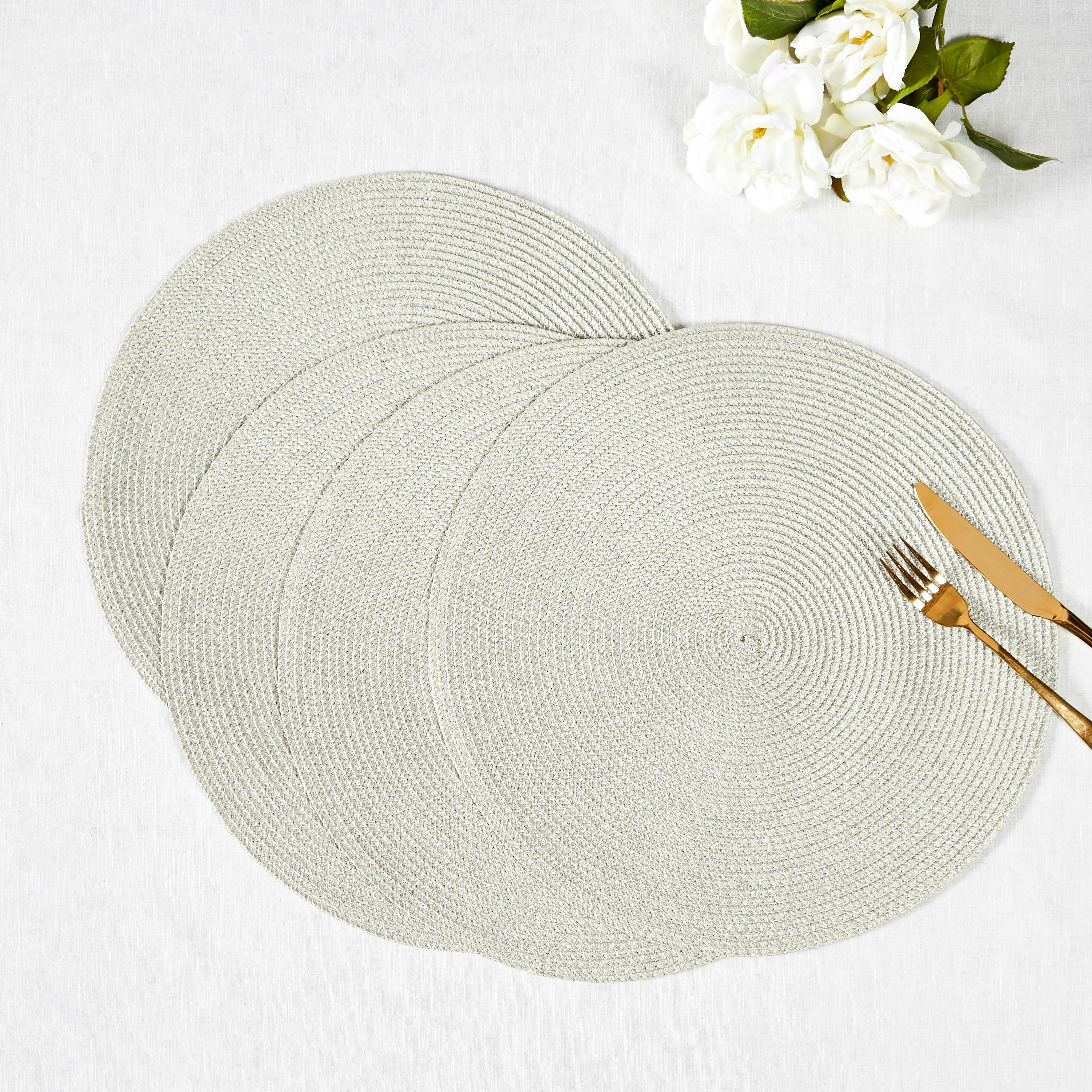 Amara Round 4-Piece Placemat Set - 38 cm-household-dining-tablelinen-placemats-image-1