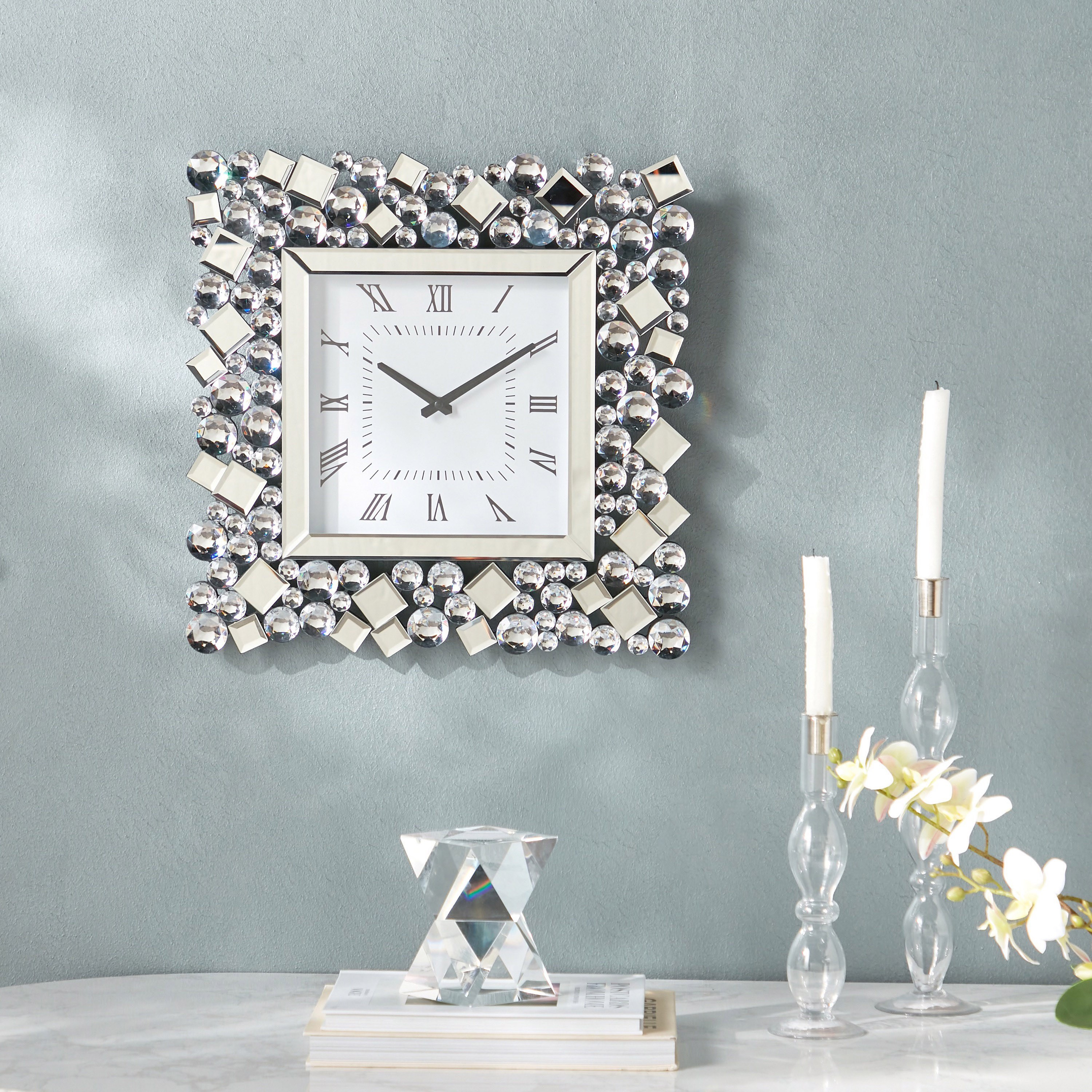 Frimley Glass Wall Clock-household-walldecorandmirrors-clocks-image-4