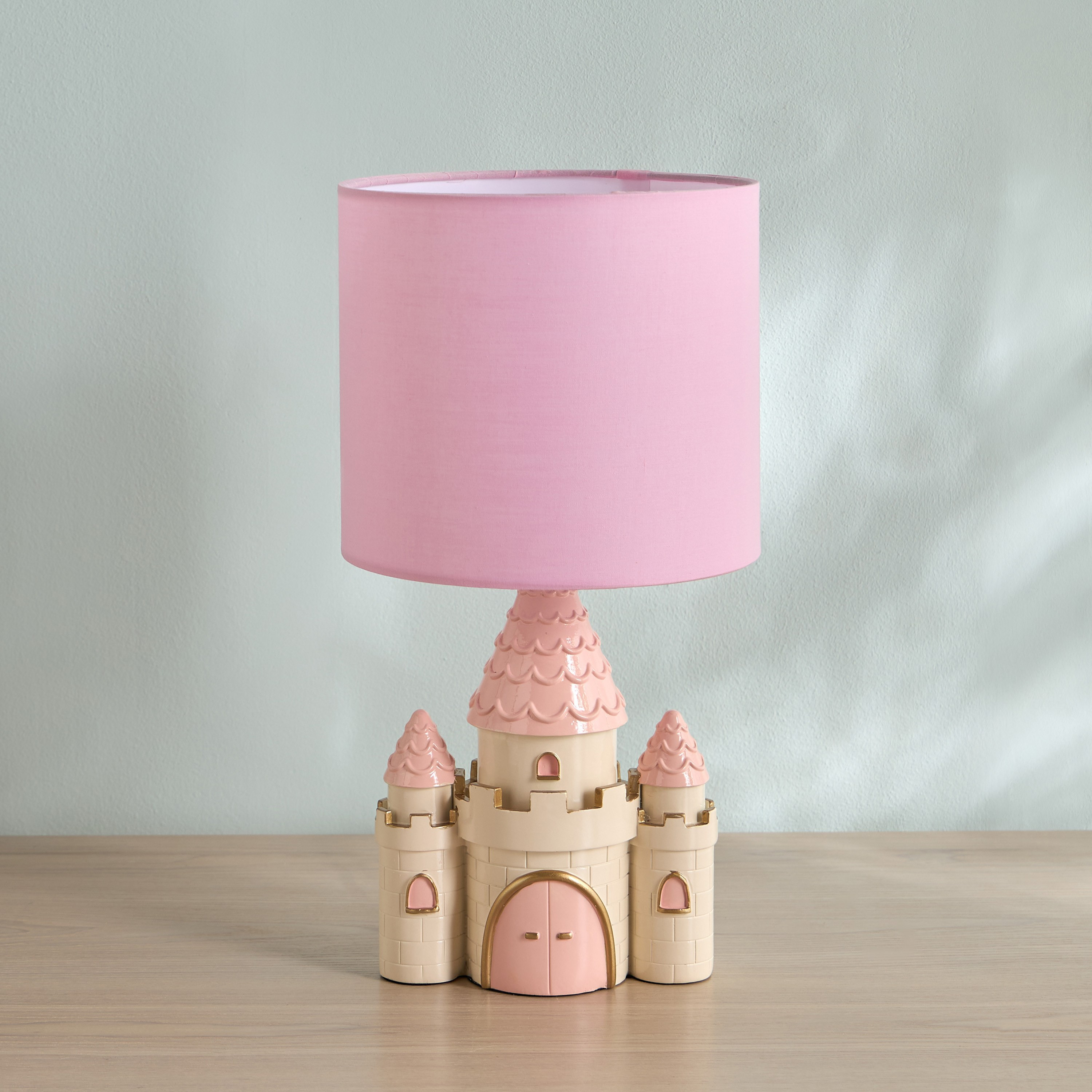 Sophie Castle Shaped Polyresin Table Lamp - 33 cm