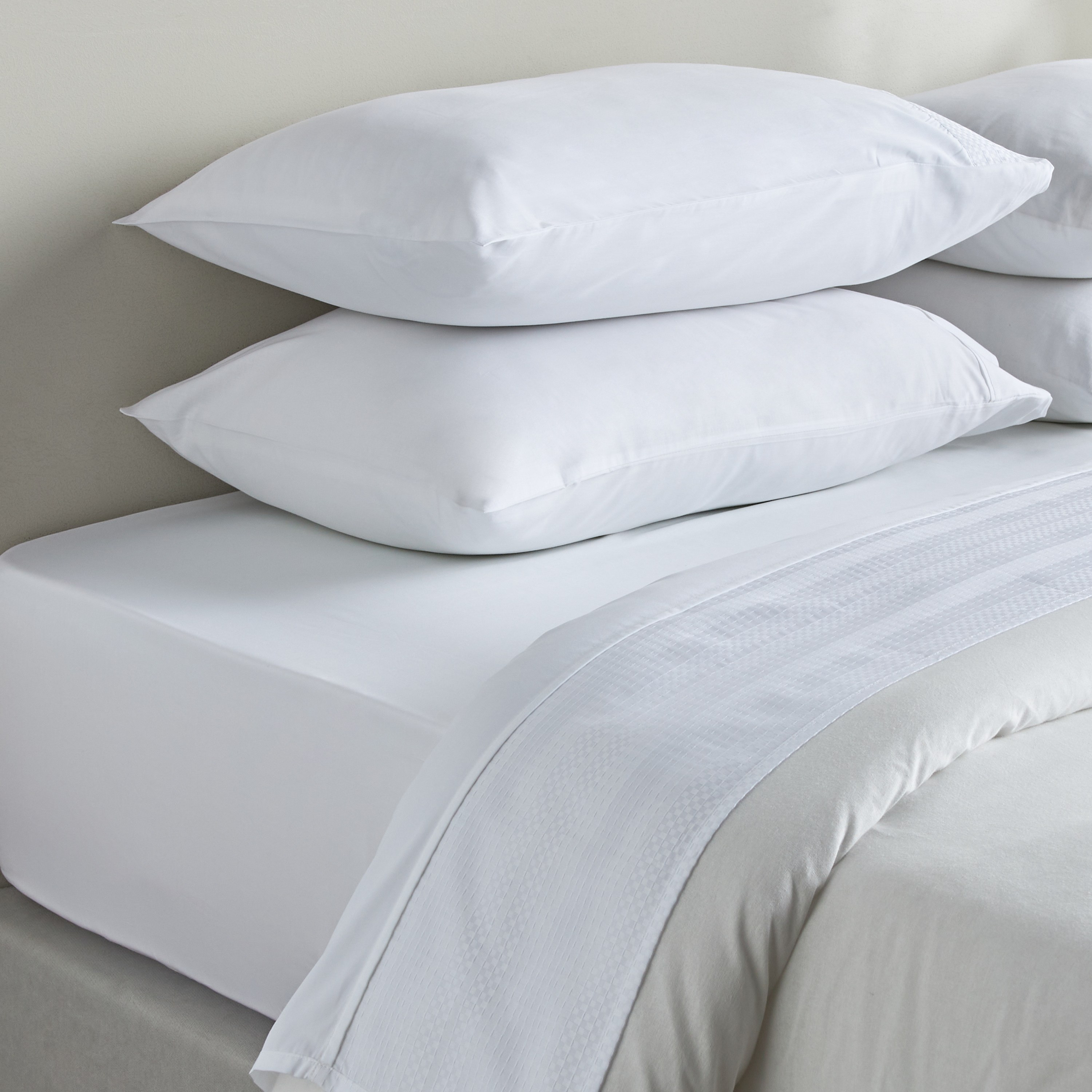Eternity Cotton Percale 325 Thread Count Full Fitted Sheet - 140x200 cm-household-bedding-sheetsandpillowcases-fittedsheets-image-4