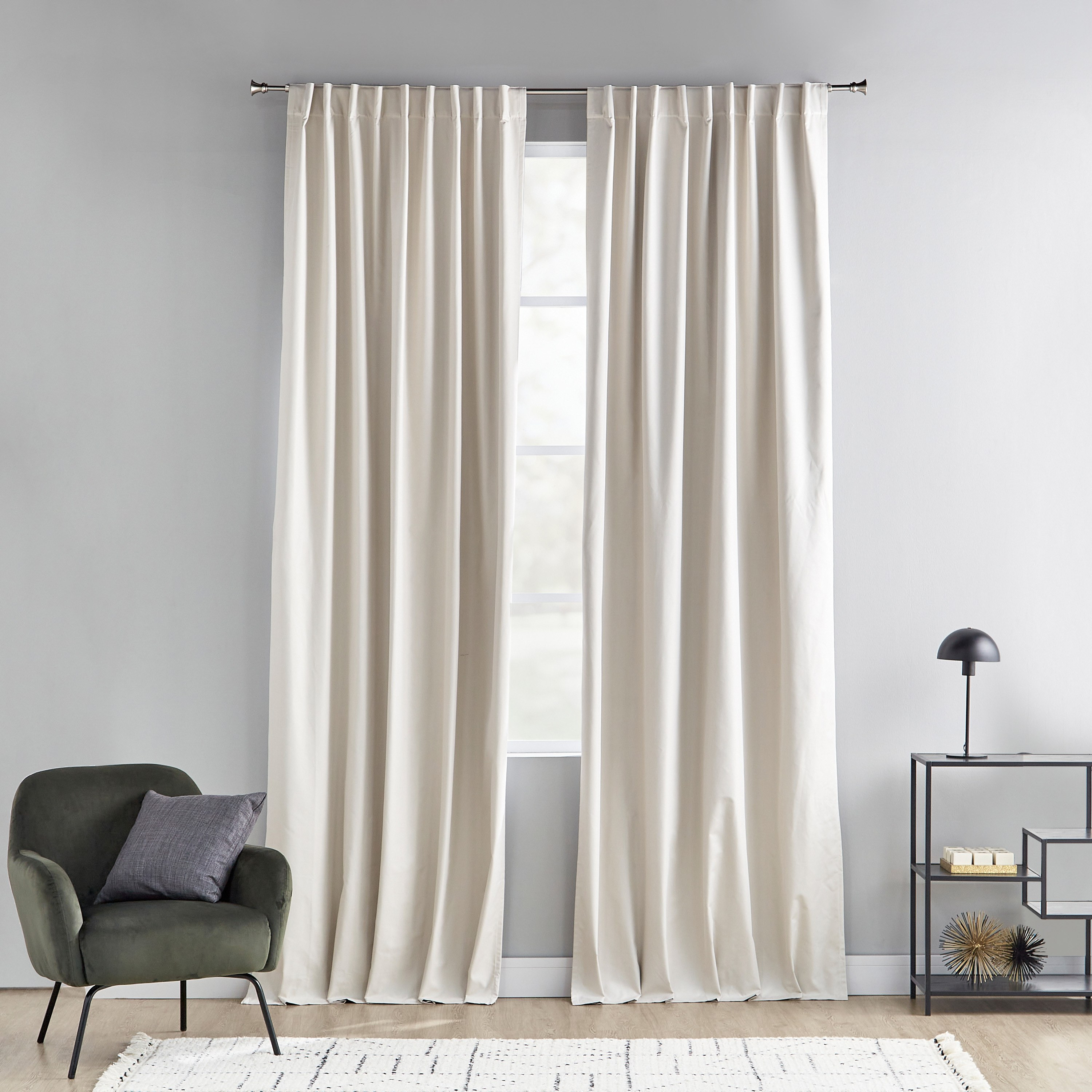 Stella Coated 2-Piece Blackout Curtain Set - 140x300 cm