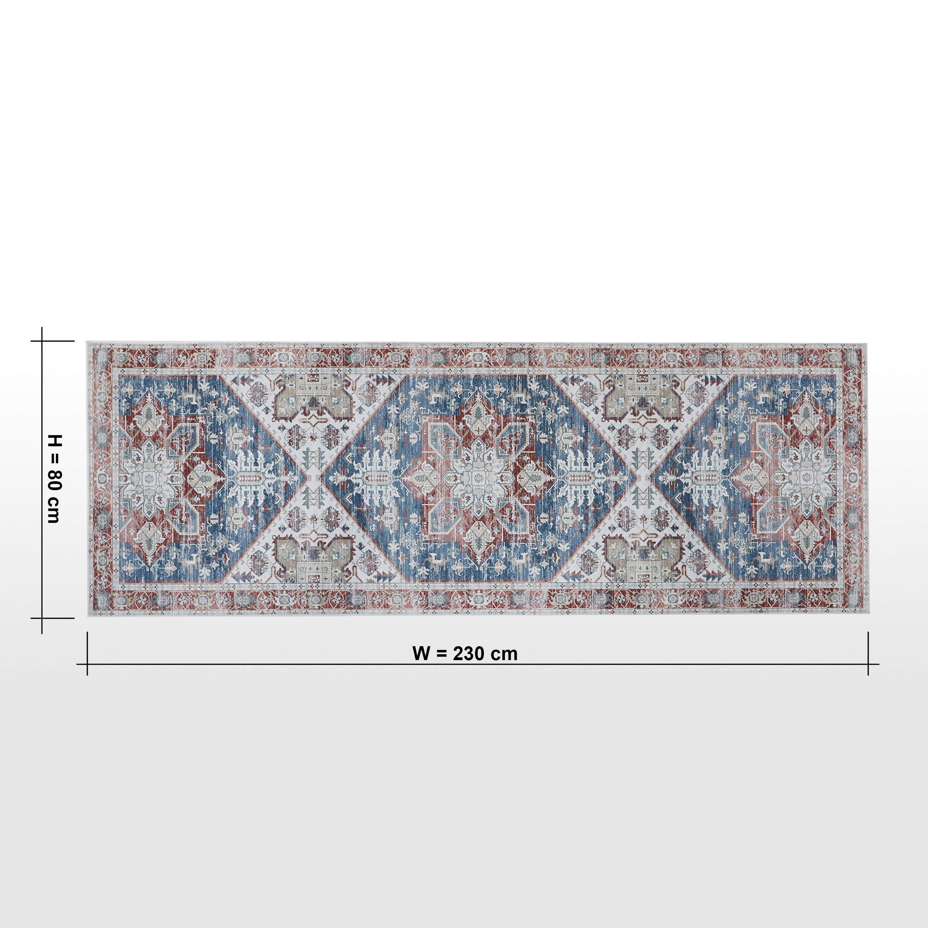 Vintage Chenille Printed Rug - 80x230 cm-household-rugsandcarpets-rugs-image-4