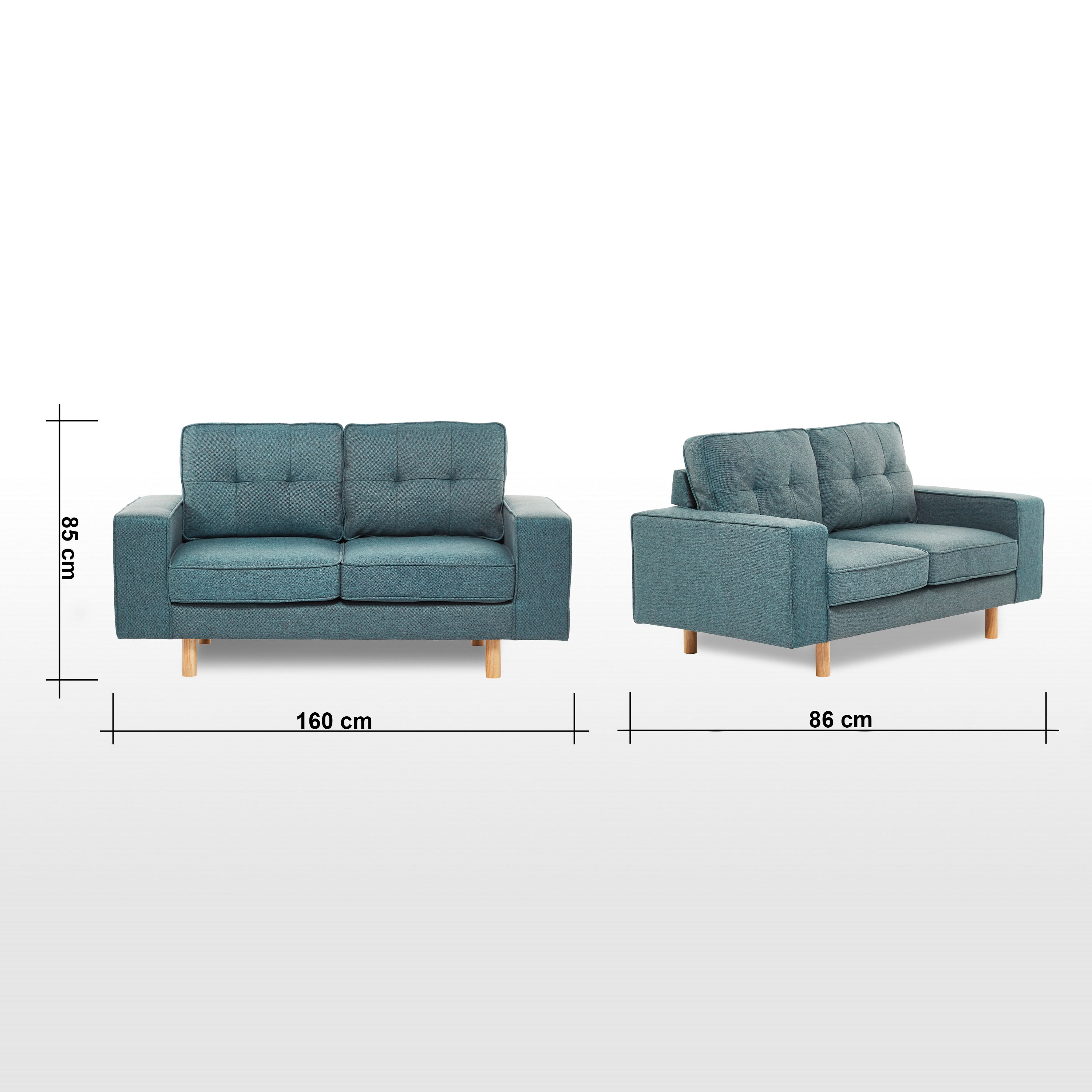 Grey shell deals 2 seater sofa