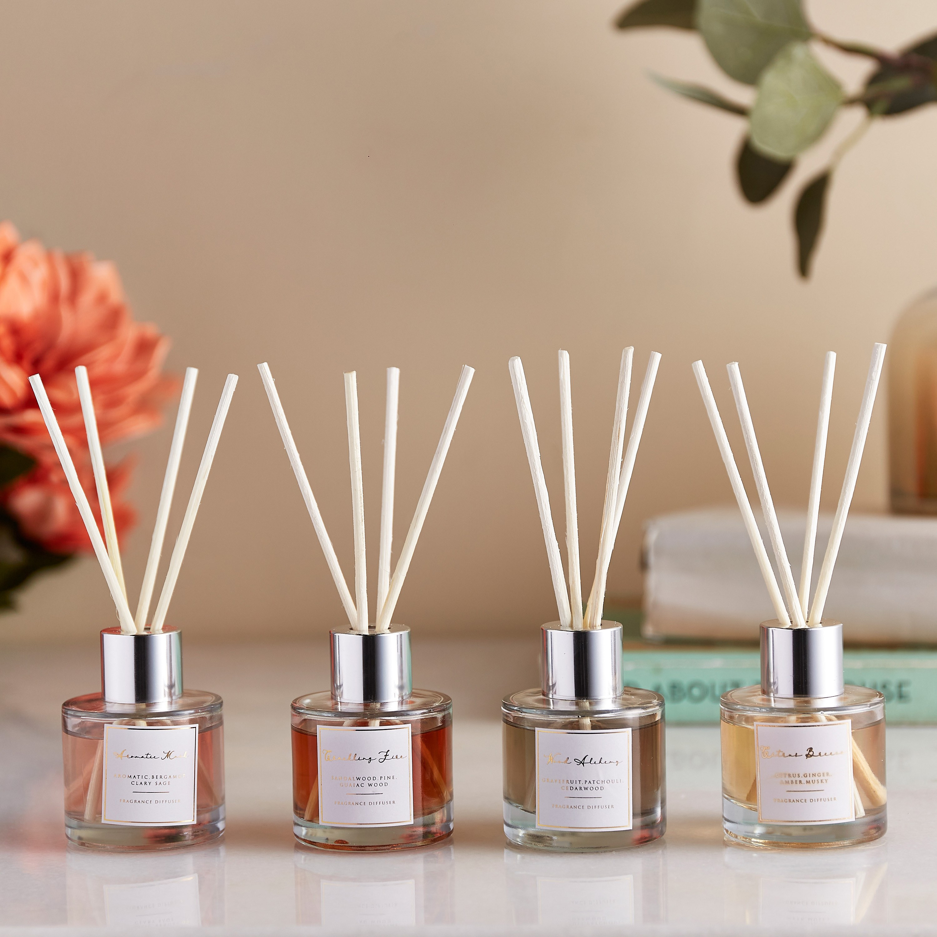 Shop Arabica 4-Piece Reed Diffuser Set - 30 ml Online | Homecentre UAE