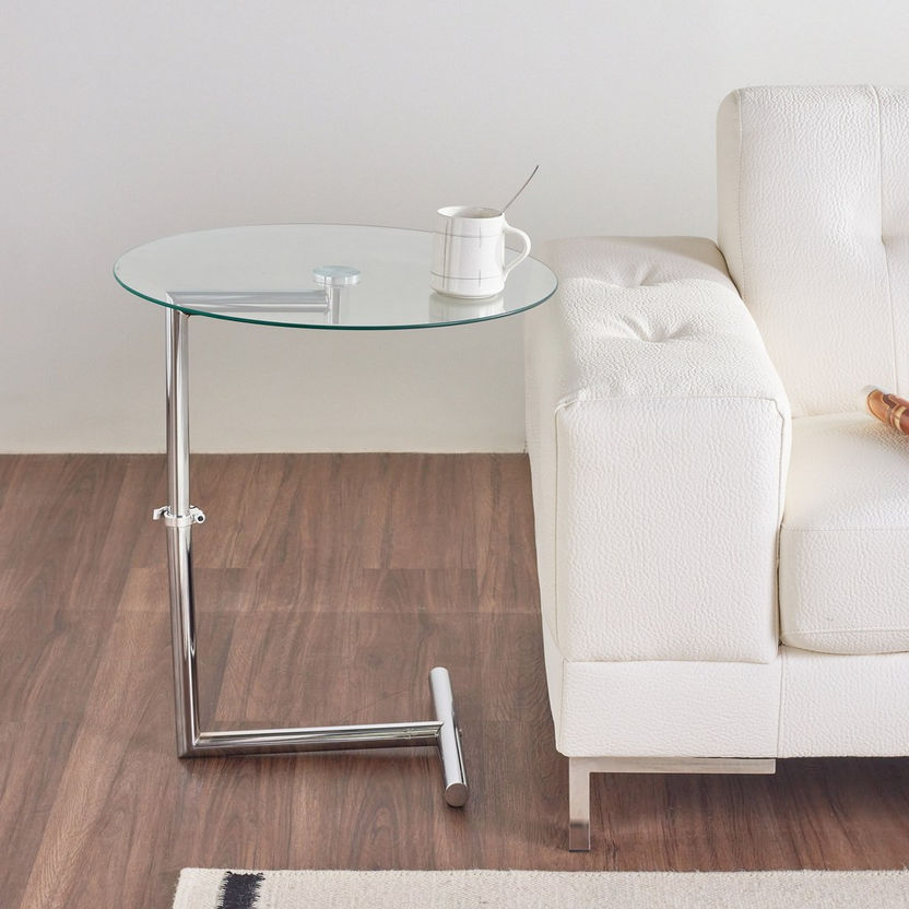 Glass Table Kuwait Shop Roller Glass Top Side Table | Home Centre Kuwait