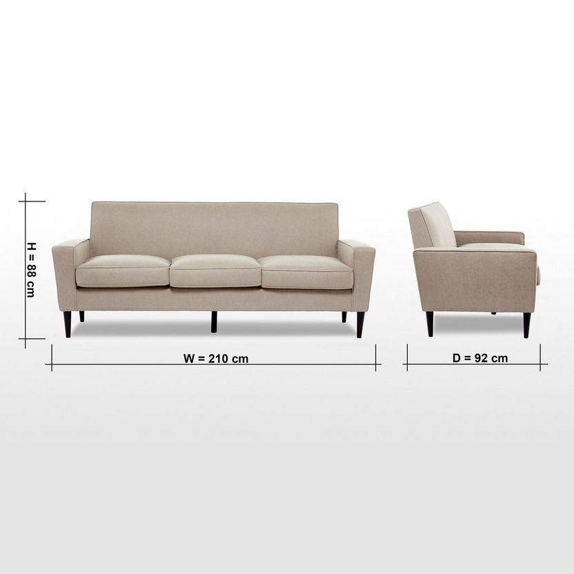 Havana 3 Seater Fabric Sofa Online