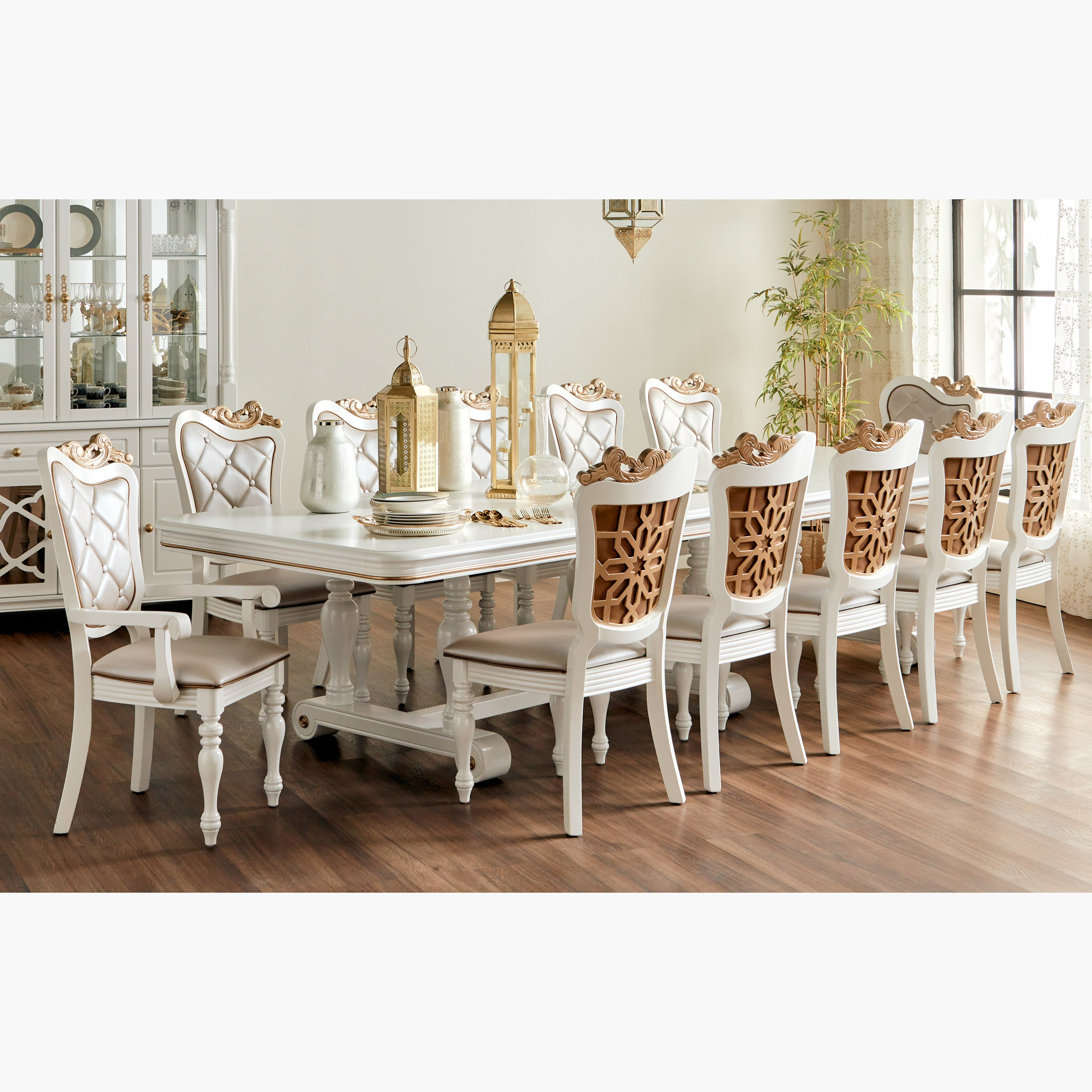 Shop Eliana 12 Seater Wooden Top Dining Set Online Home Centre Saudi