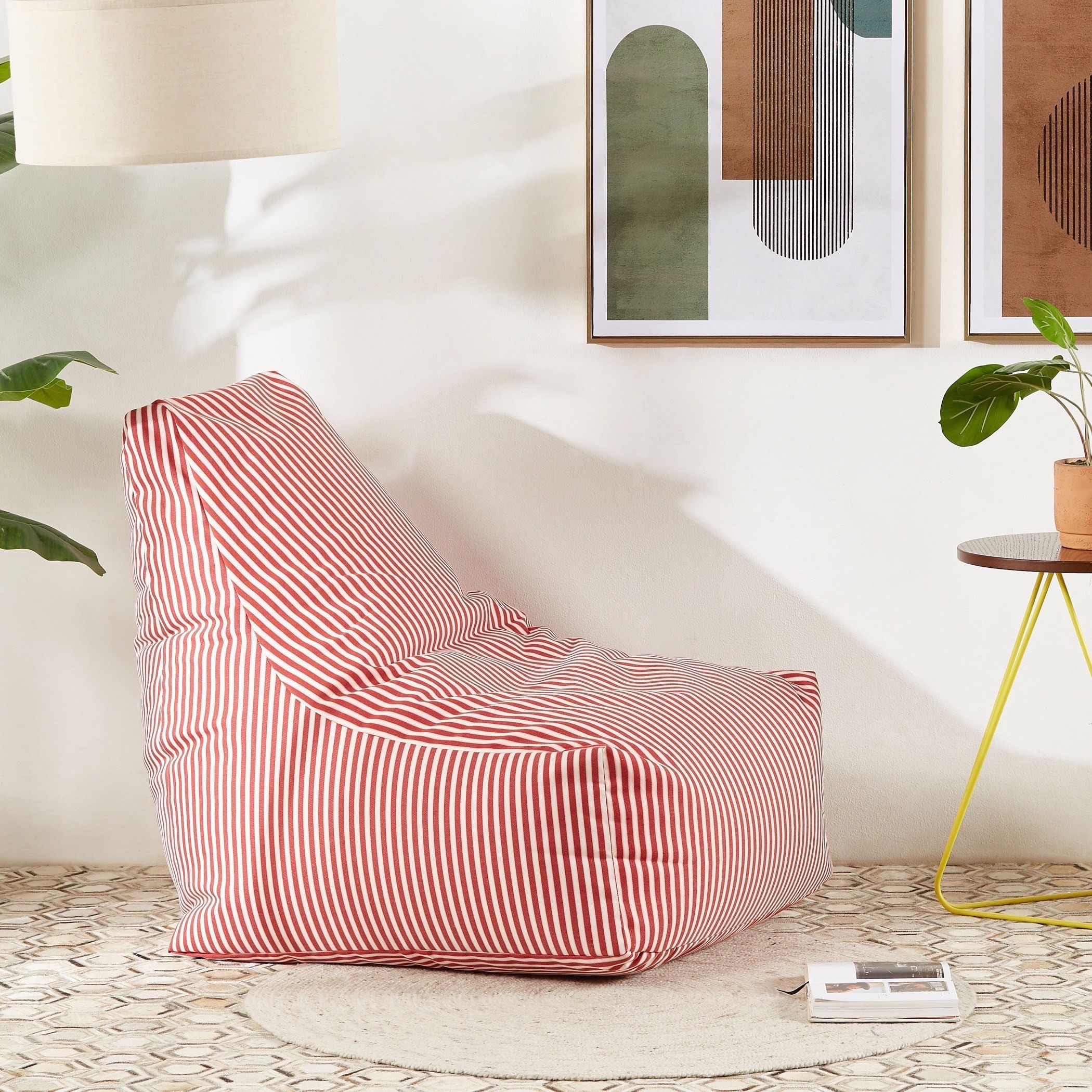 Striped bean on sale bag chair