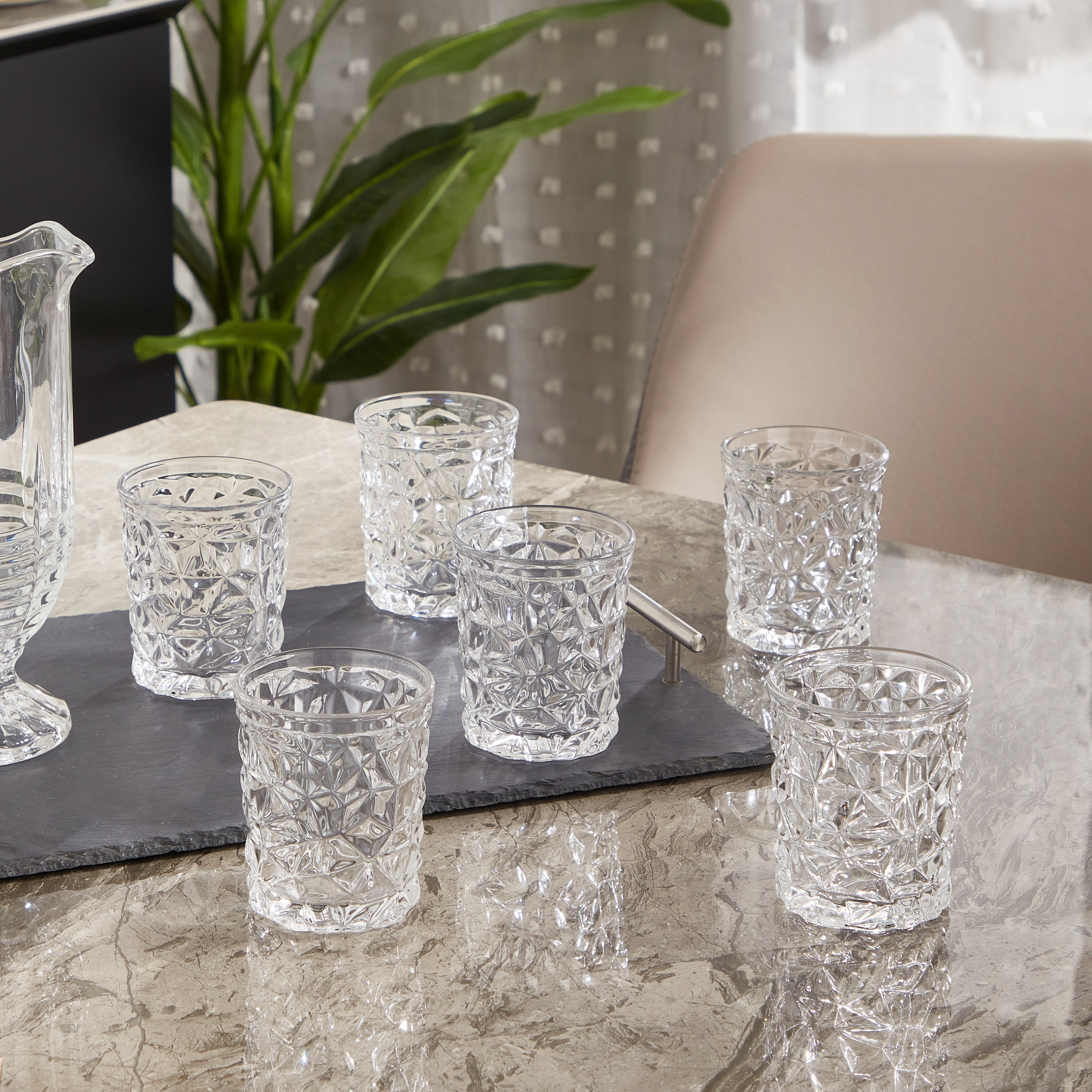 Ice Cube 6-Piece Glass Set - 275 ml-household-dining-glassware-drinkingglasses-image-1