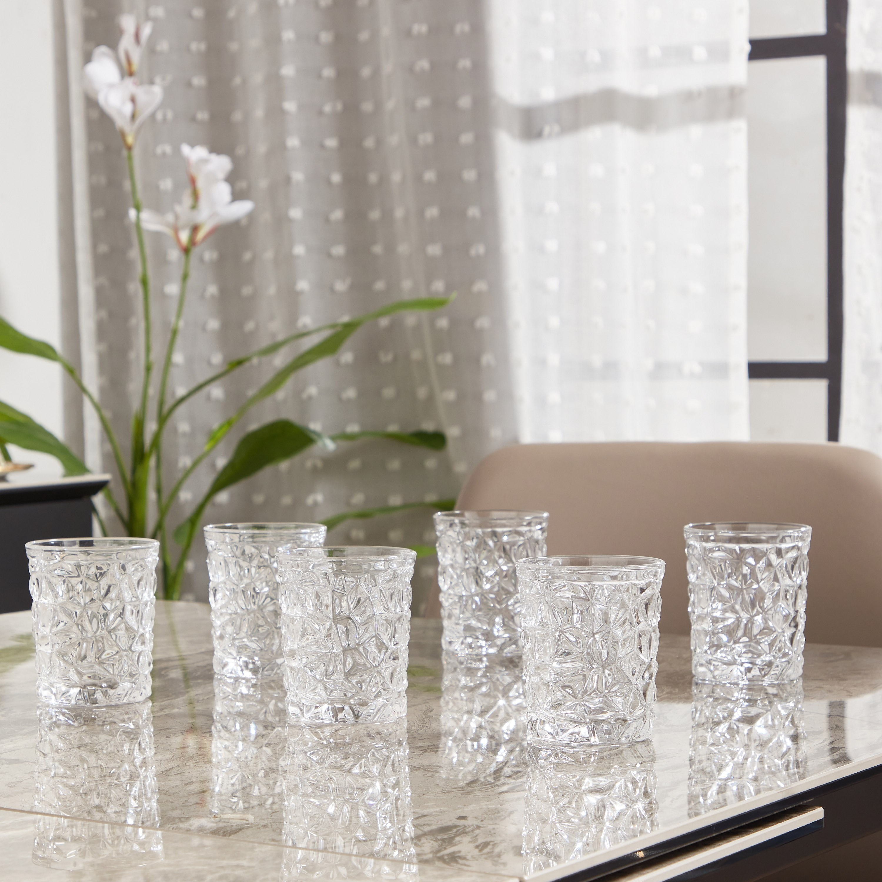 Ice Cube 6-Piece Glass Set - 275 ml-household-dining-glassware-drinkingglasses-image-2