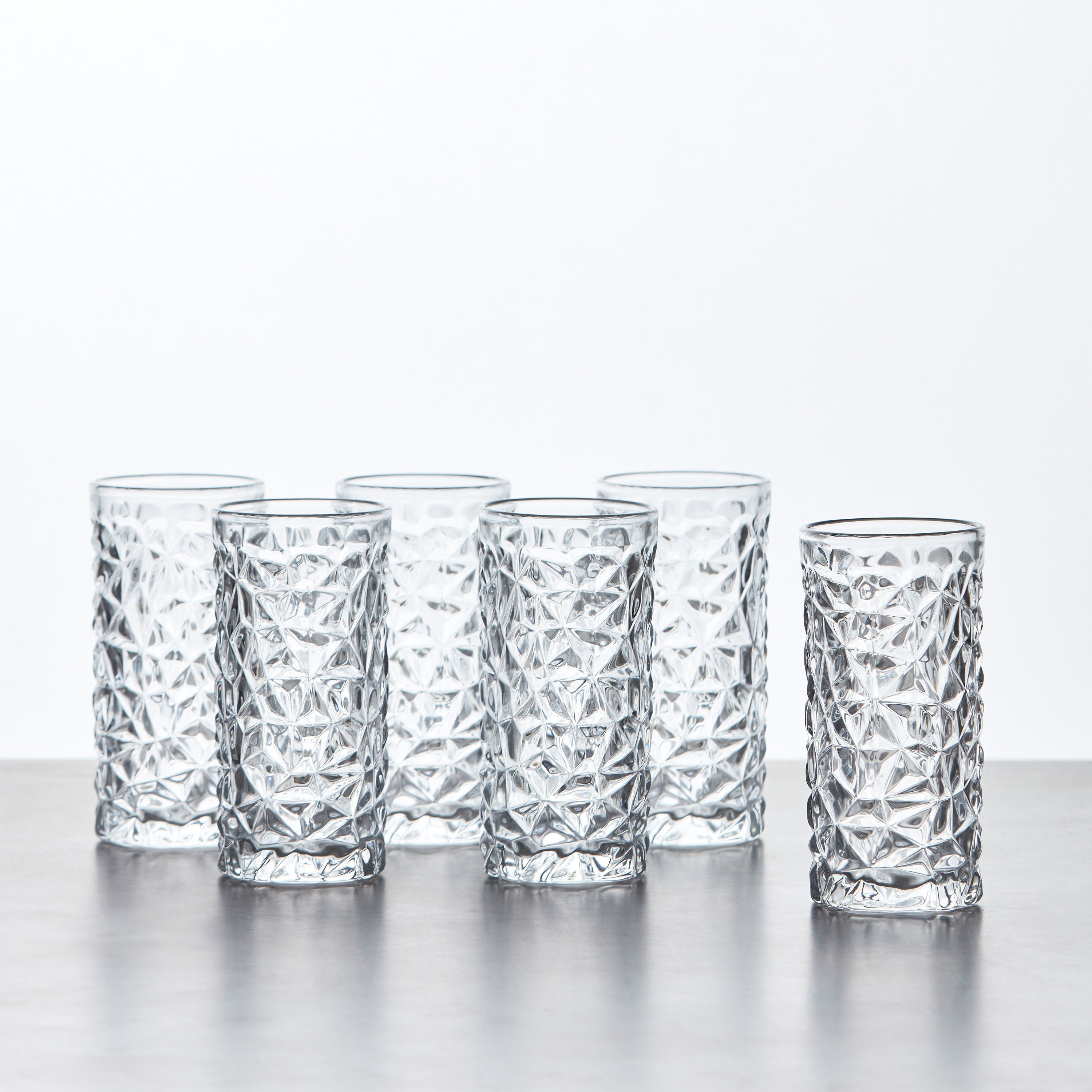 Ice Cube 6-Piece Highball Glass Set - 320 ml-household-dining-glassware-drinkingglasses-image-4