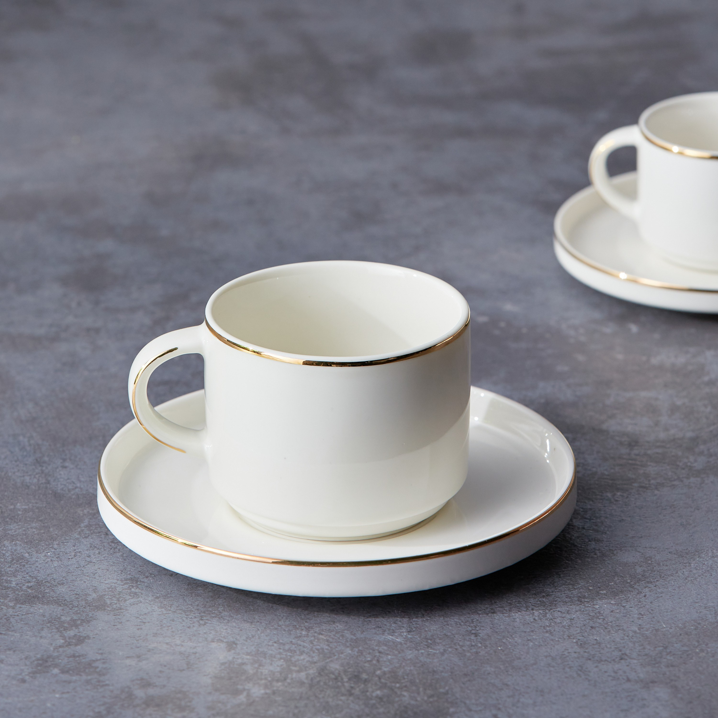 Greece New Bone China Cup and Saucer Set - 200 ml, Serves 1