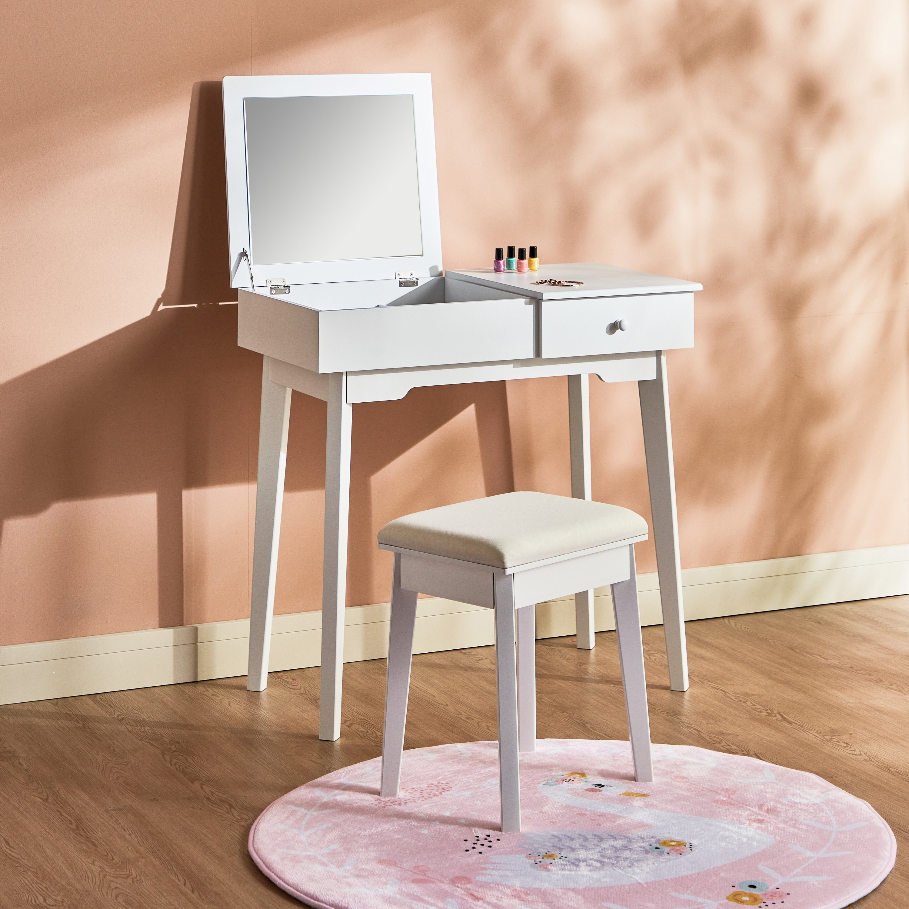 Mariel Dressing Table with Stool
