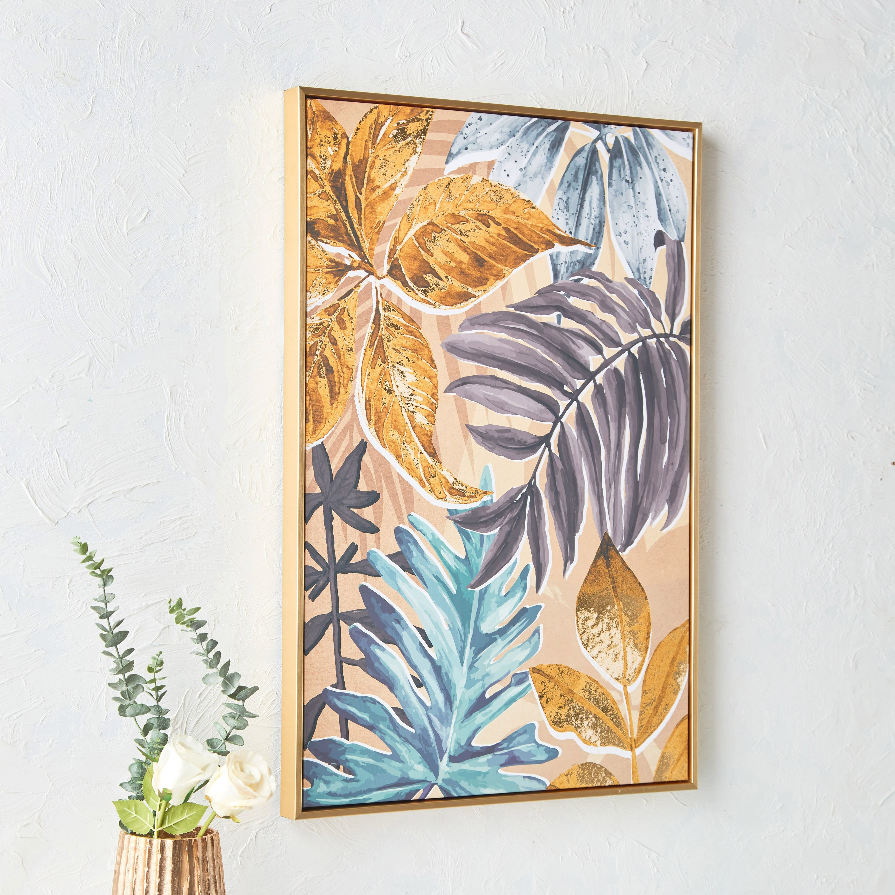 زينة حائط مؤطرة بتصميم أزهار الغابة الاستوائية-household-walldecorandmirrors-wallart-image-2