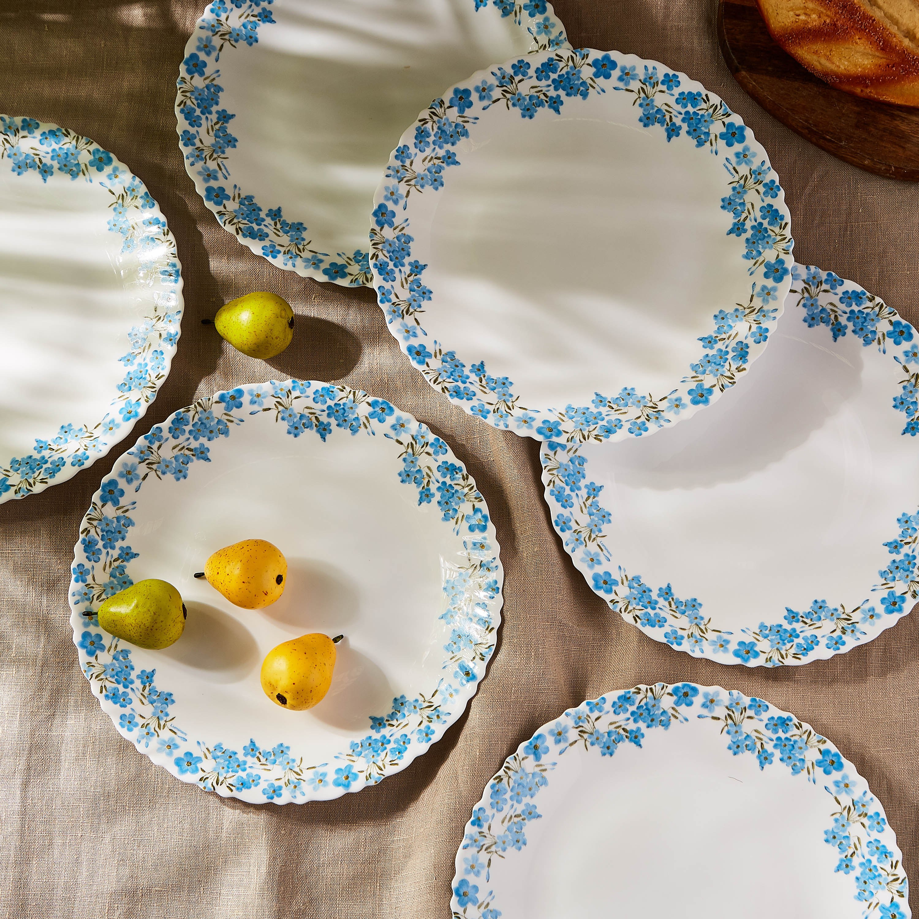 Shop Luminarc Blue Garden 19-Piece Dinner Set | Homecentre Oman