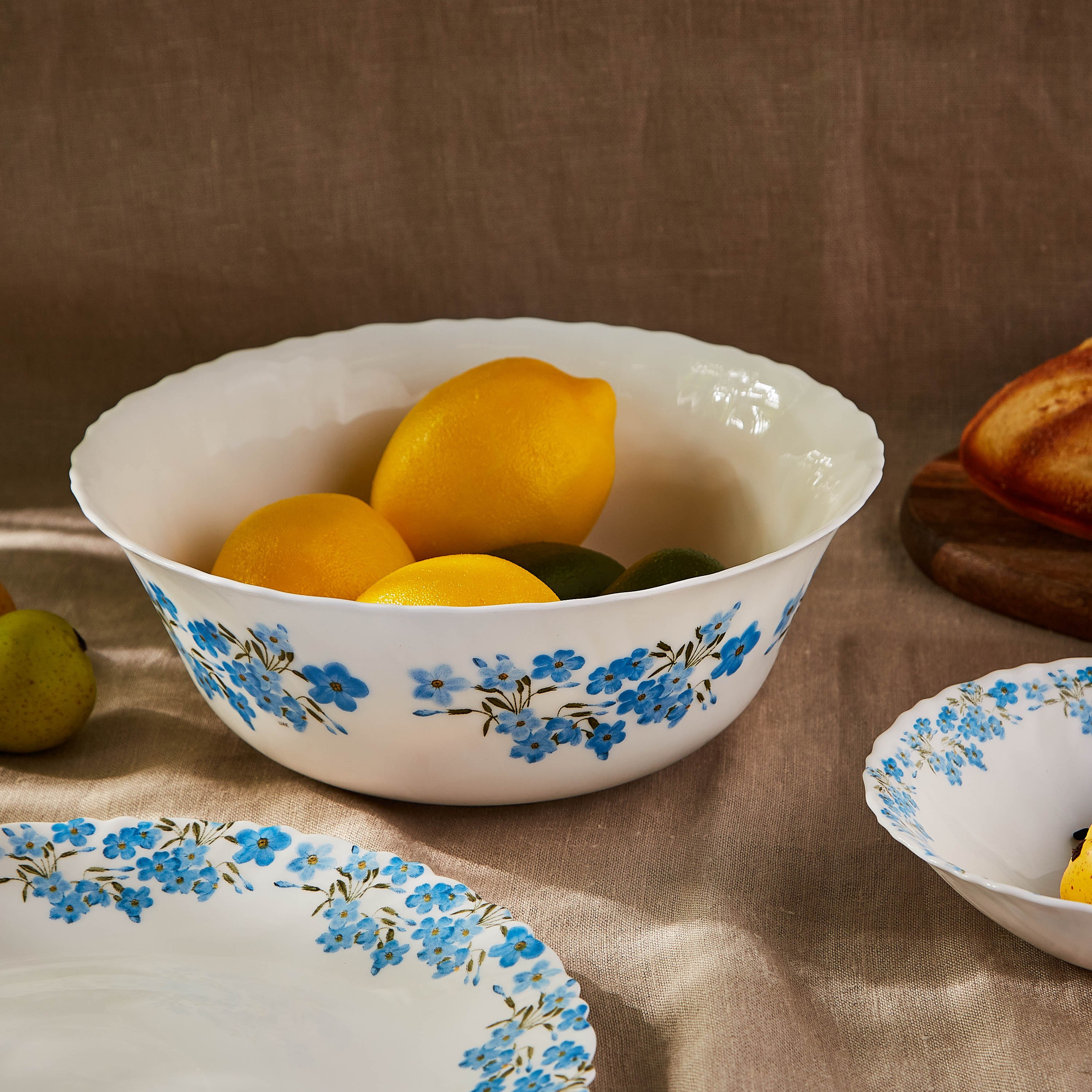 Shop Luminarc Blue Garden 19-Piece Dinner Set | Home Centre UAE