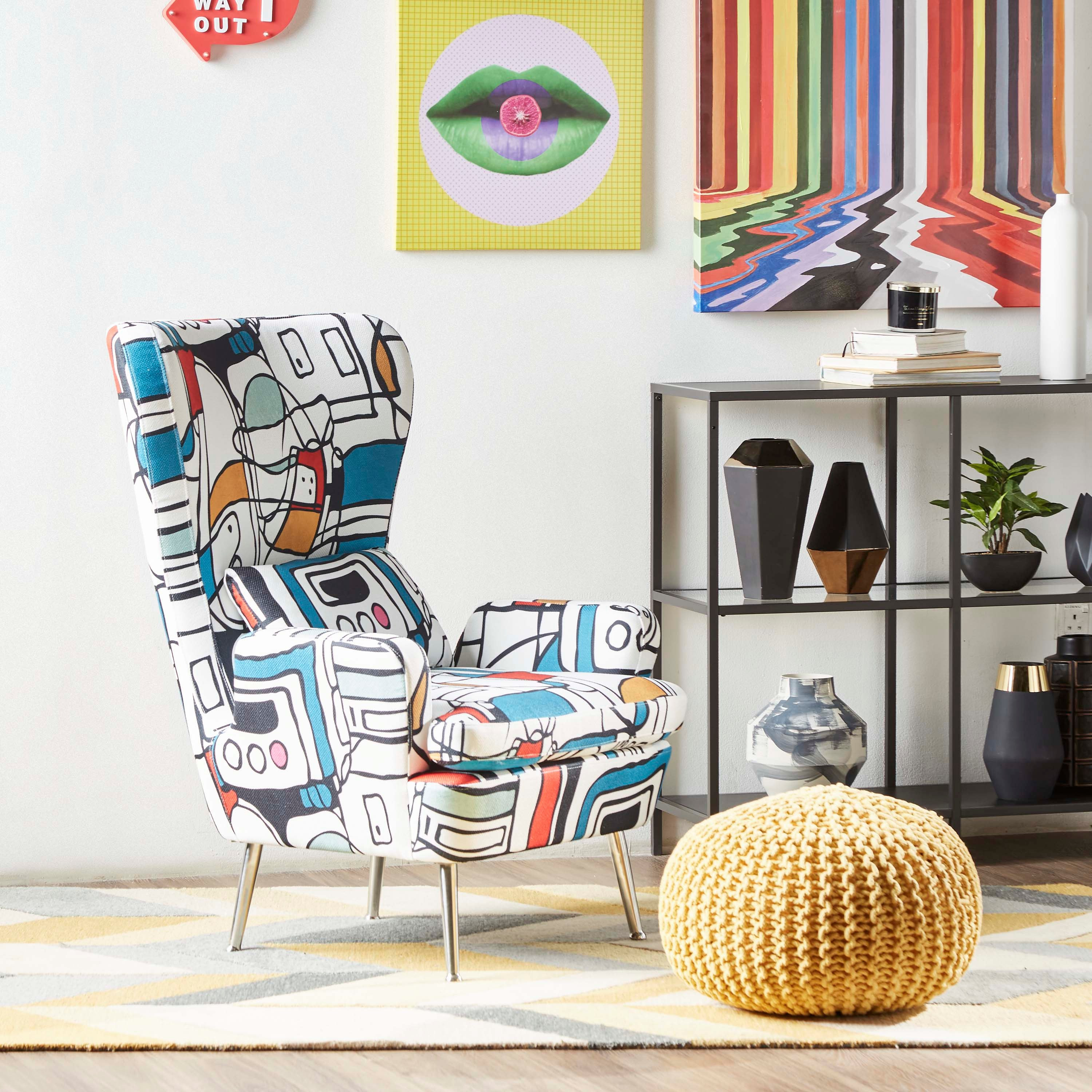 Fabric discount eiffel chair