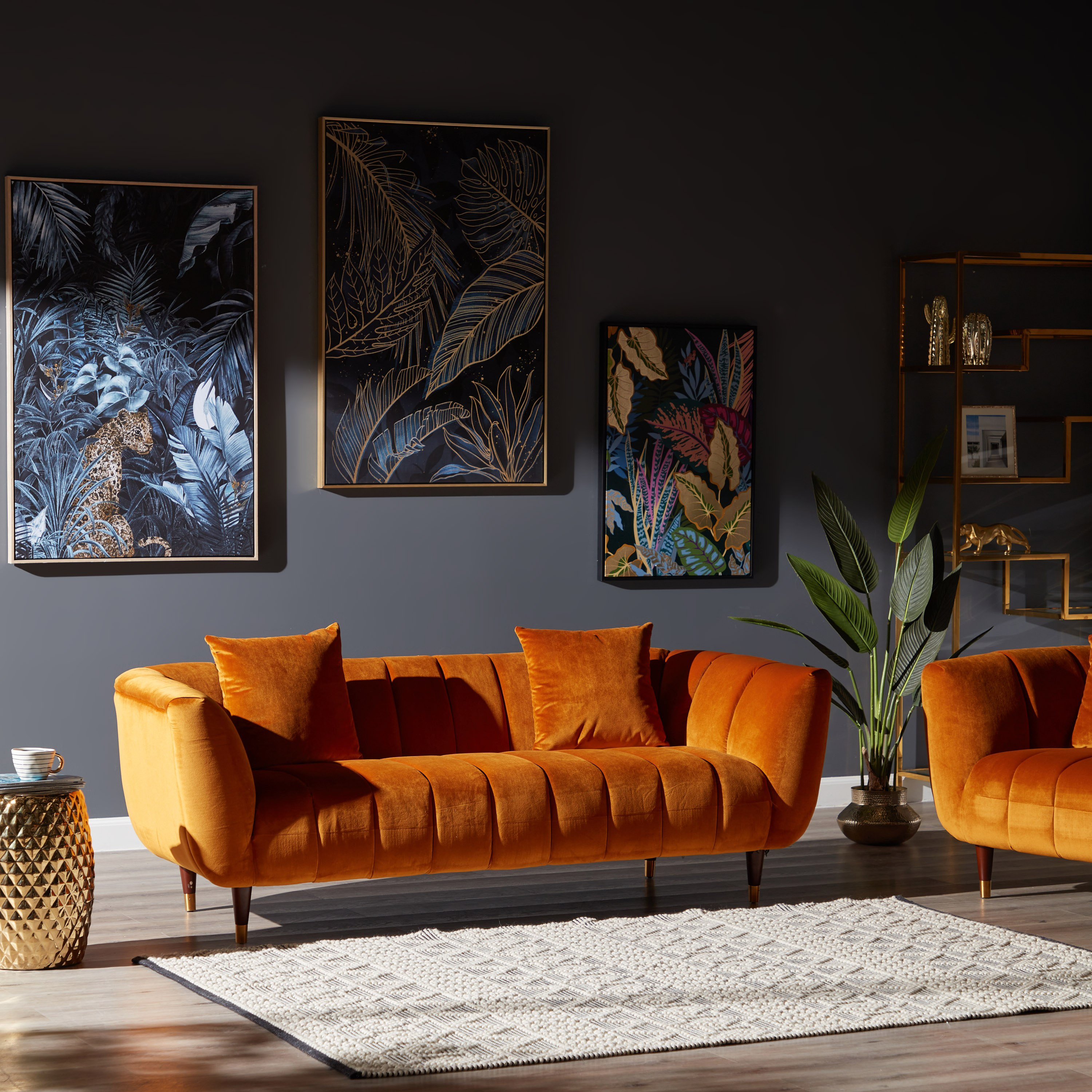 Vincent velvet sofa discount