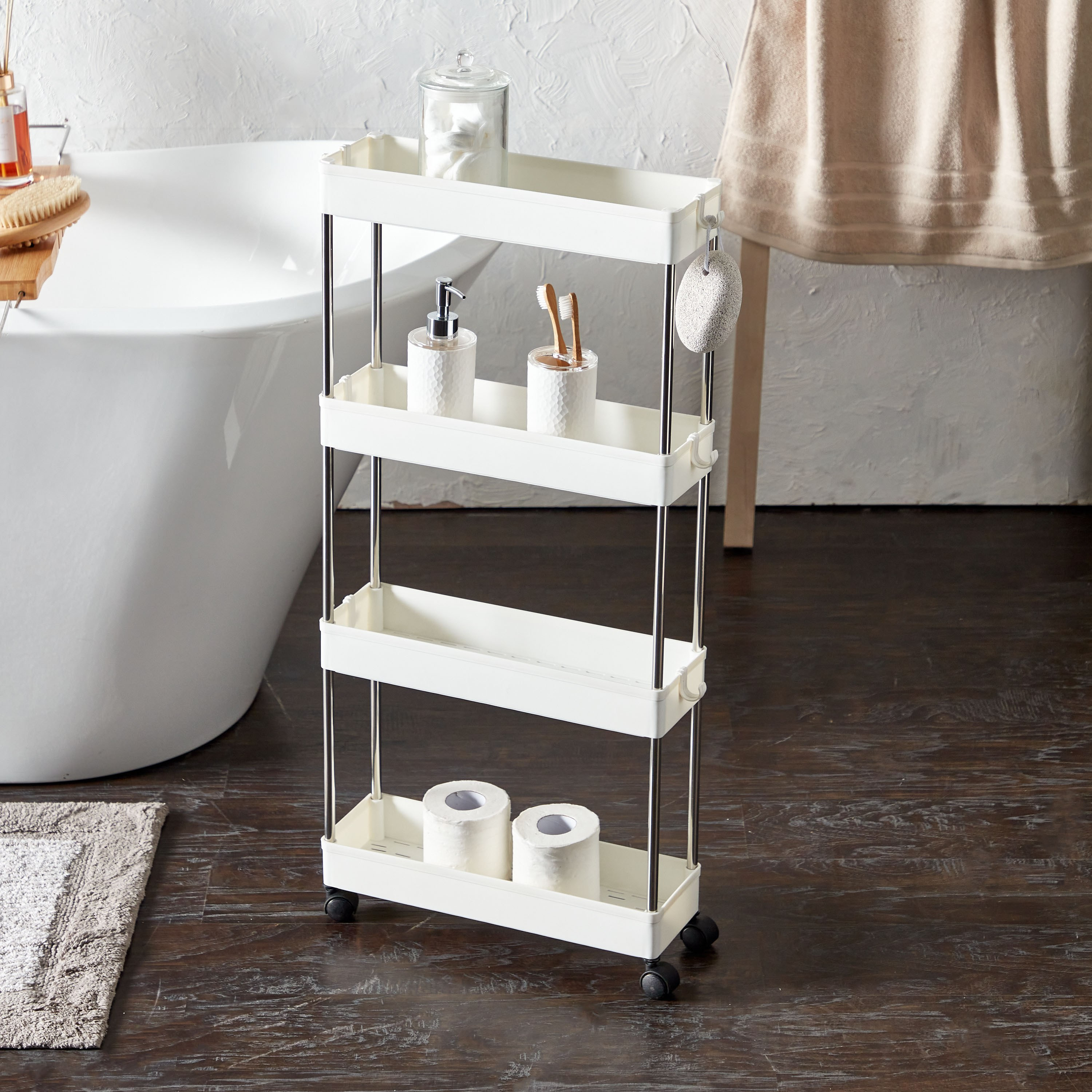 Blanc 4-Tier Storage Trolley-household-bathandlaundry-bathroomorganizing-bathroomracksandtrolleys-image-2