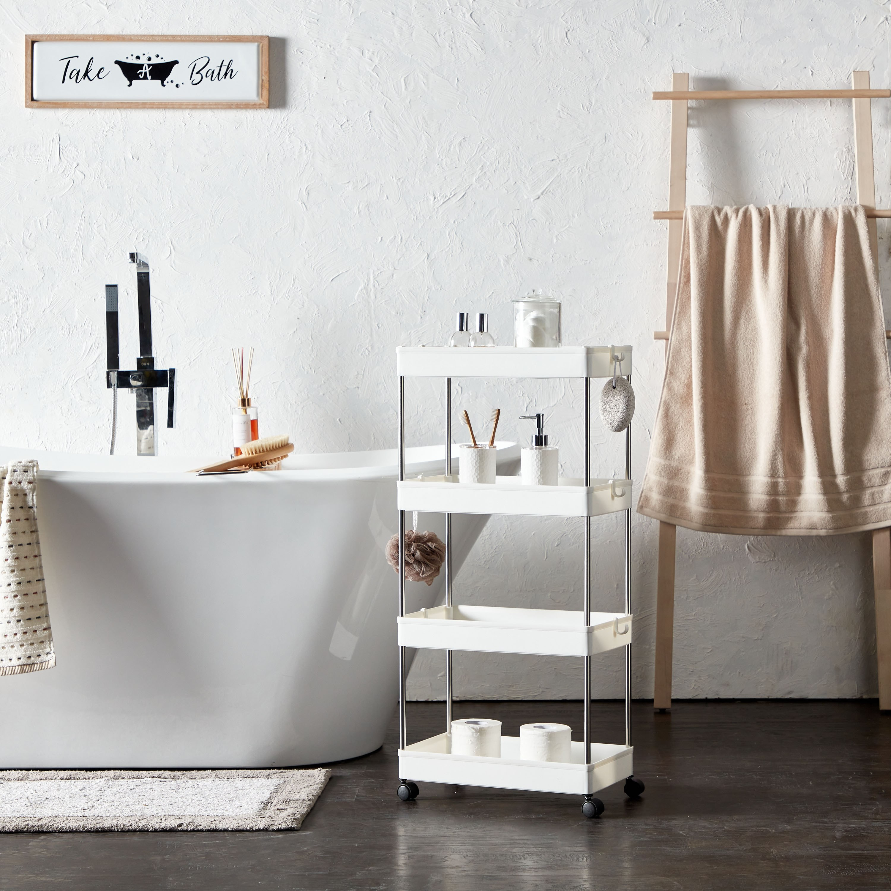 Blanc 4-Tier Storage Trolley-household-bathandlaundry-bathroomorganizing-bathroomracksandtrolleys-image-6