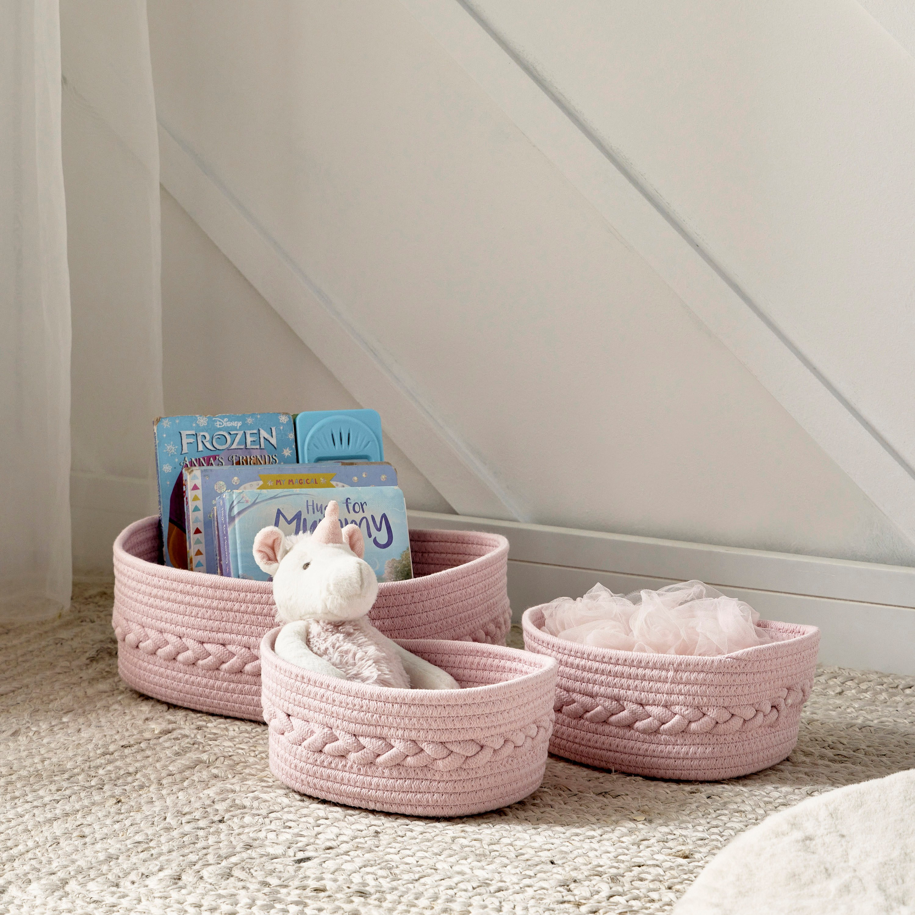 Joey 3-Piece Cotton Rope Storage Basket Set