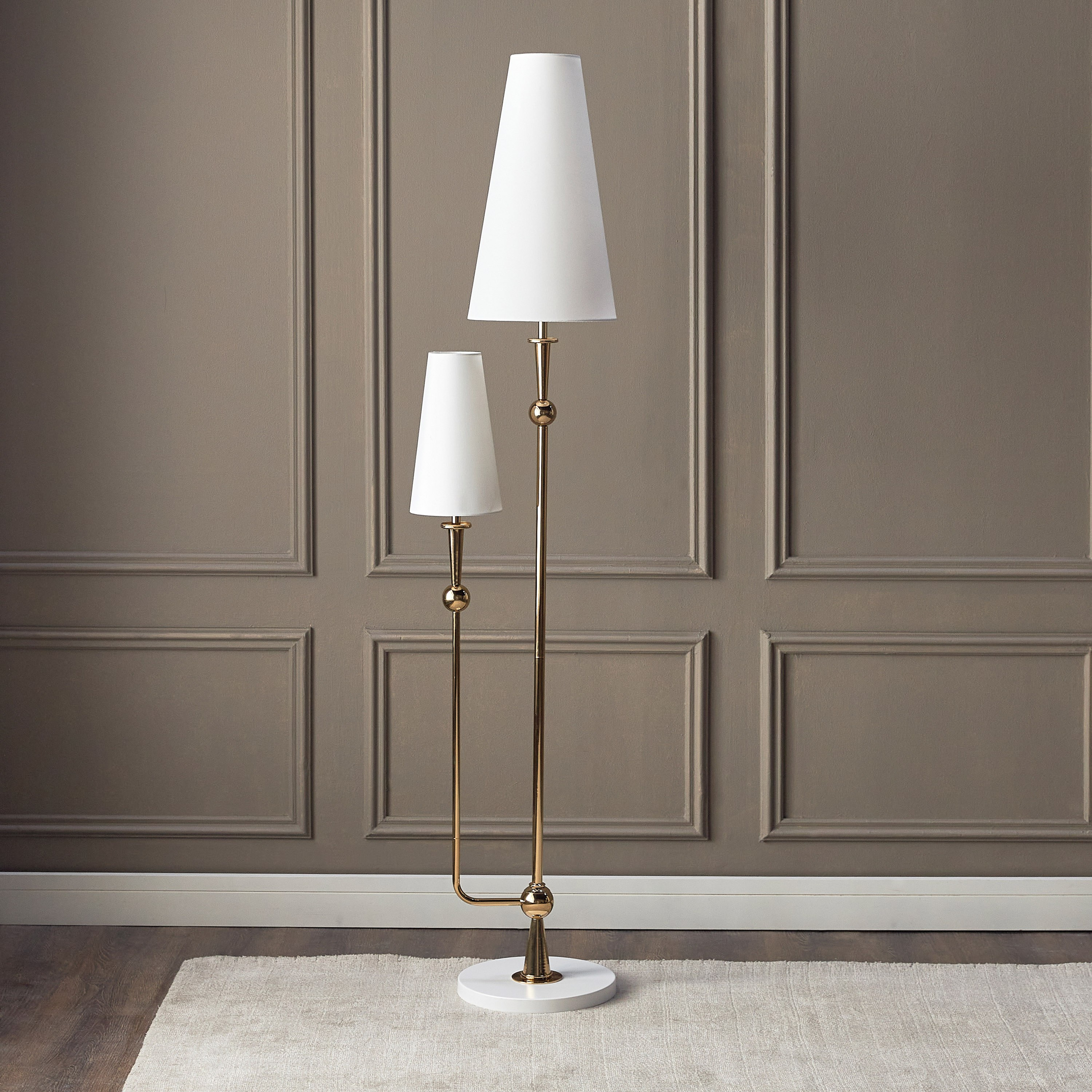 Mystic 2-Light Metal Floor Lamp - 165 cm