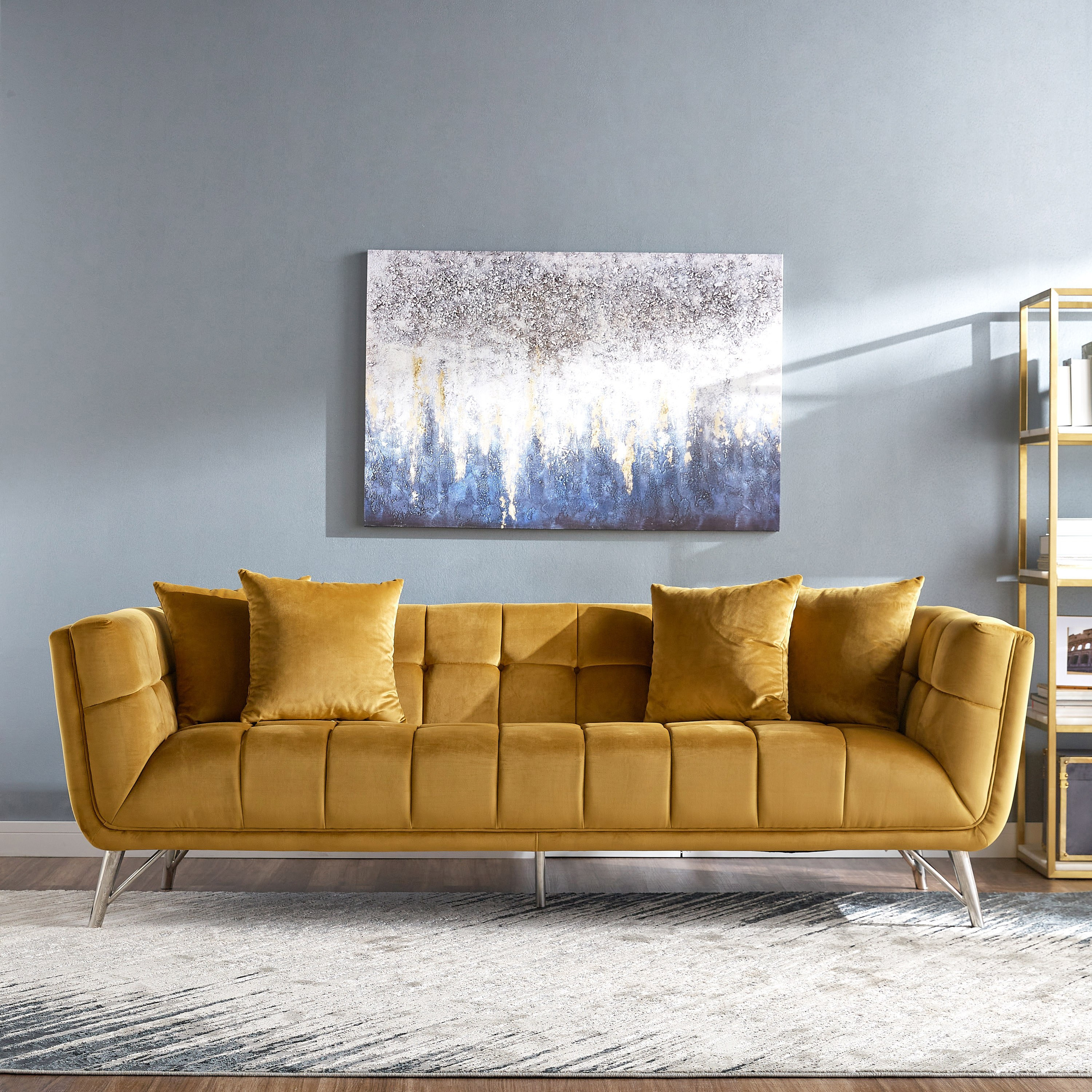 Yellow 2024 gold sofa