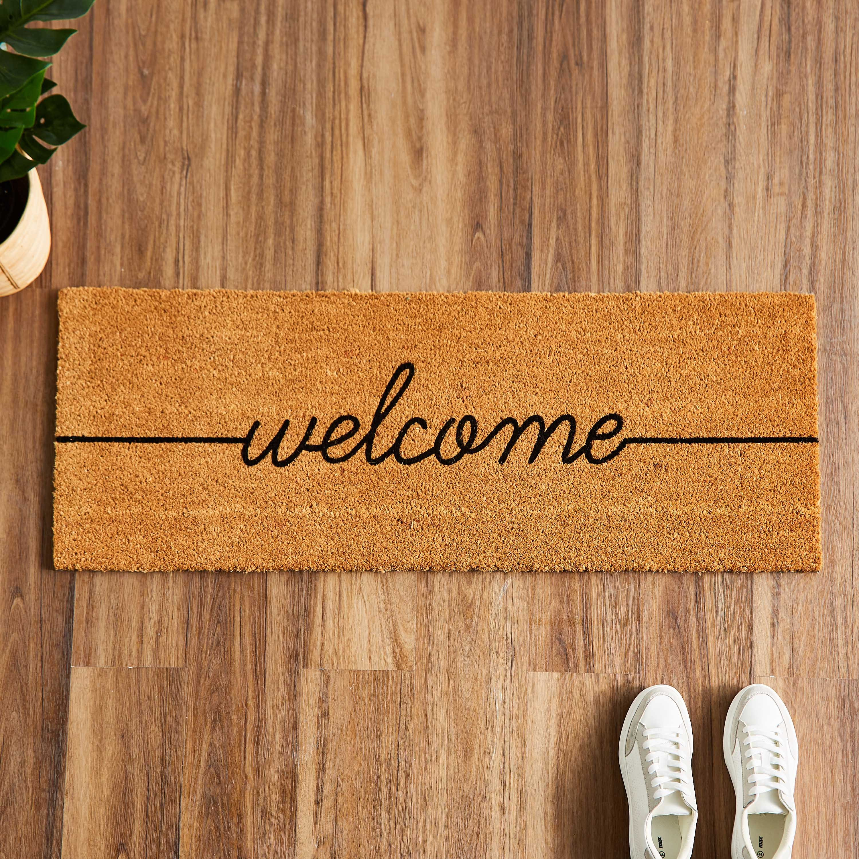 Ecofriendly Welcome Printed Coir Doormat - 45x120 cm-household-rugsandcarpets-doormats-image-1