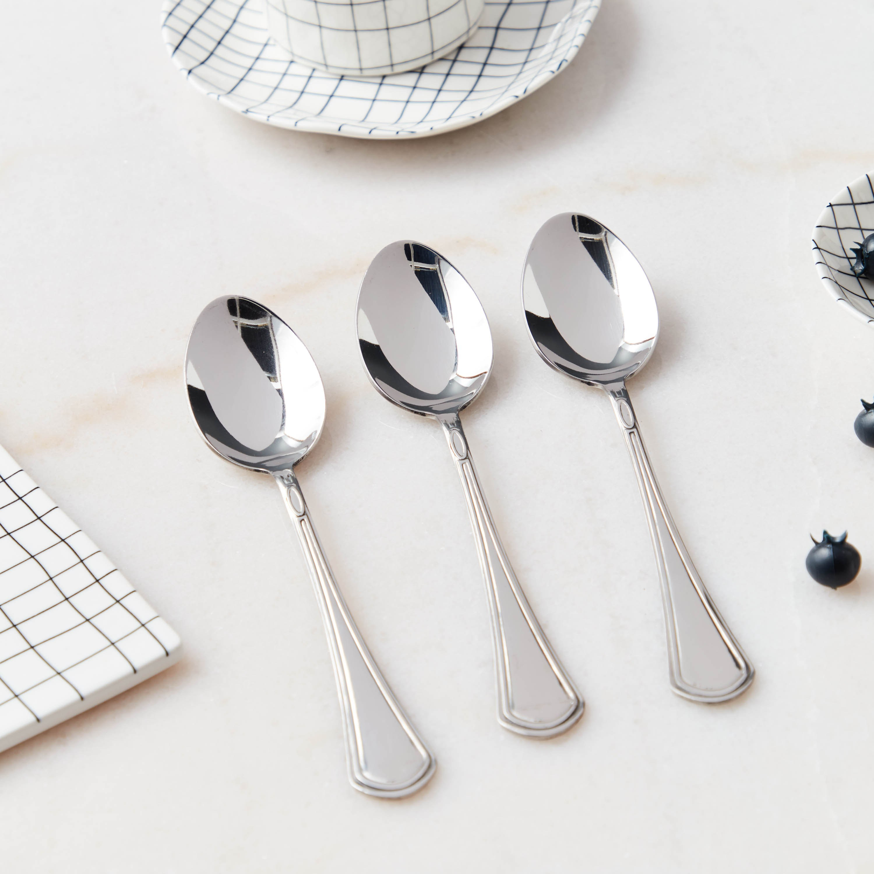Retro Dinner Spoon - Set of 3-household-dining-cutlery-spoonsforksandknives-image-1
