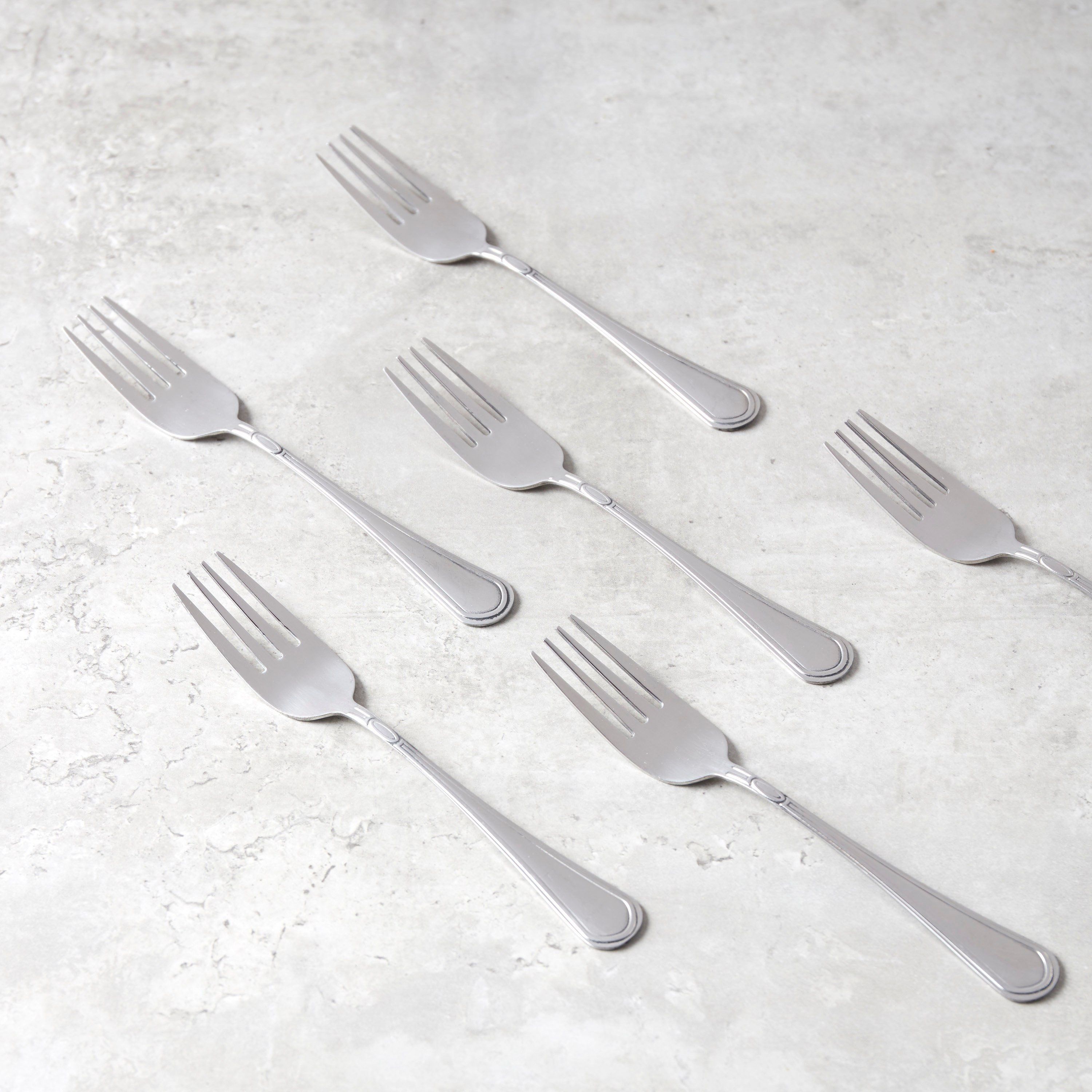 Retro Cake Fork - Set of 6-household-dining-cutlery-spoonsforksandknives-image-1