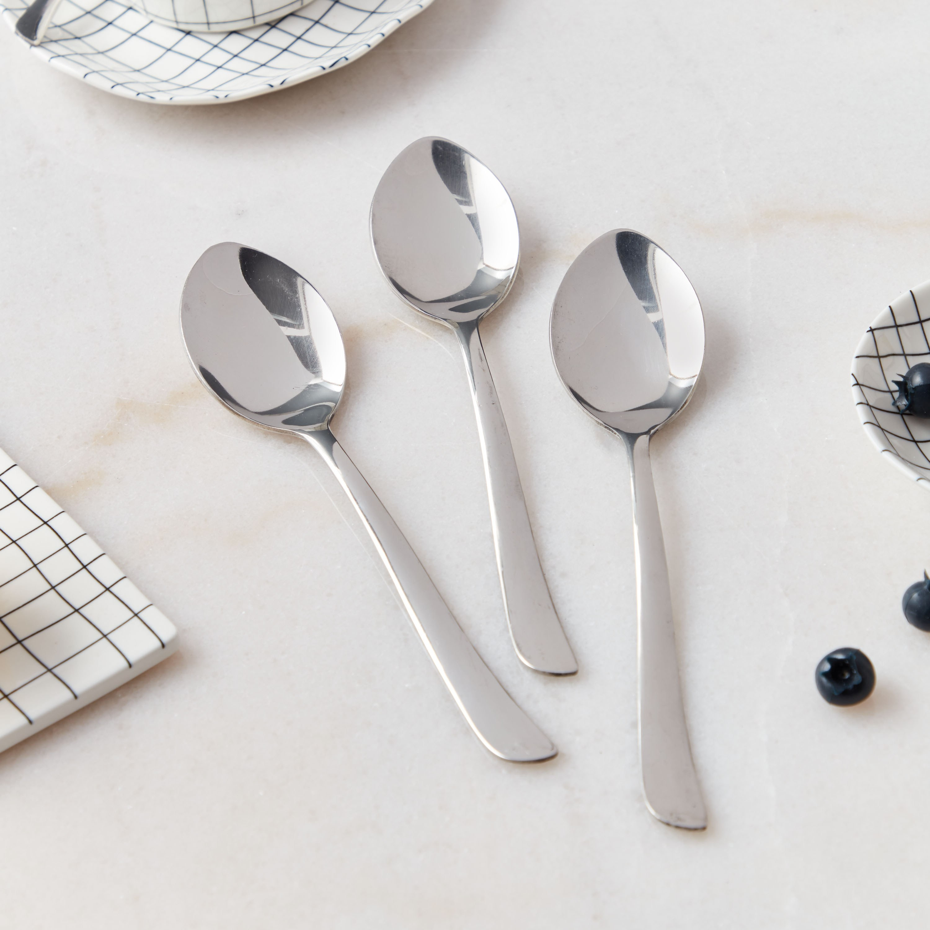 Rose Dinner Spoon - Set of 3-household-dining-cutlery-spoonsforksandknives-image-1