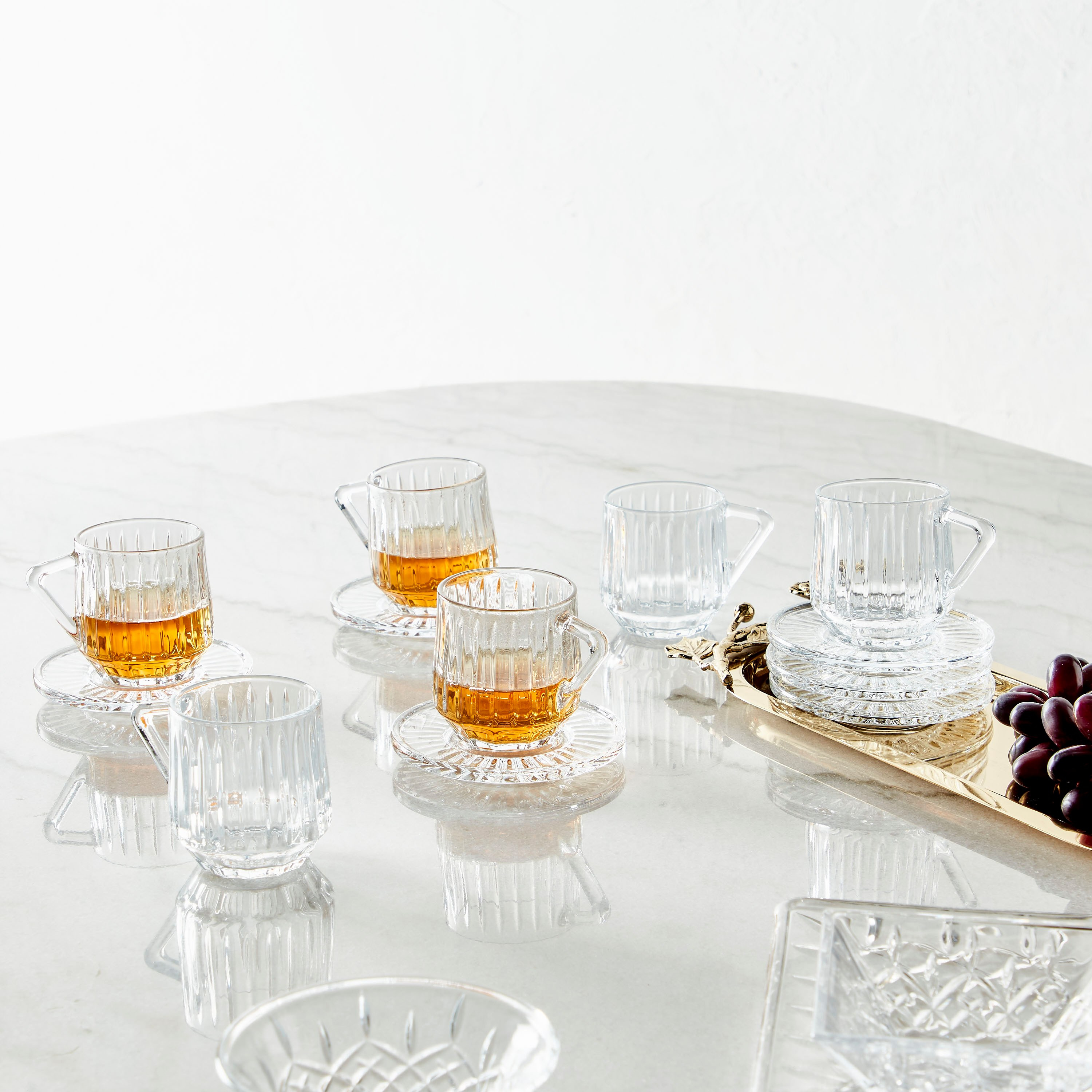 Carmen 12-Piece Tea Cup and Saucer Set - 190 ml-household-dining-teaandcoffee-teaandcoffeesets-image-3