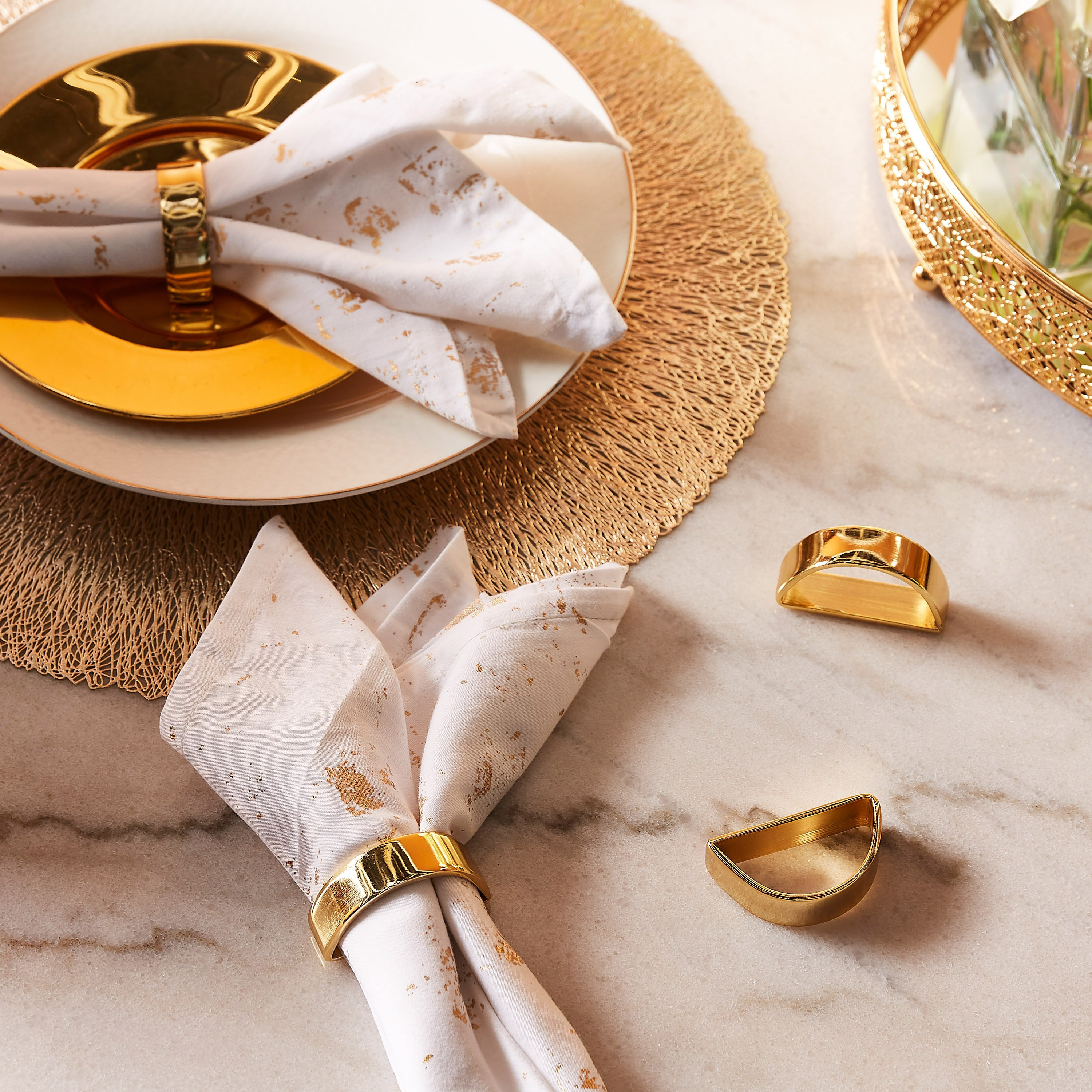 Gold napkin store ring