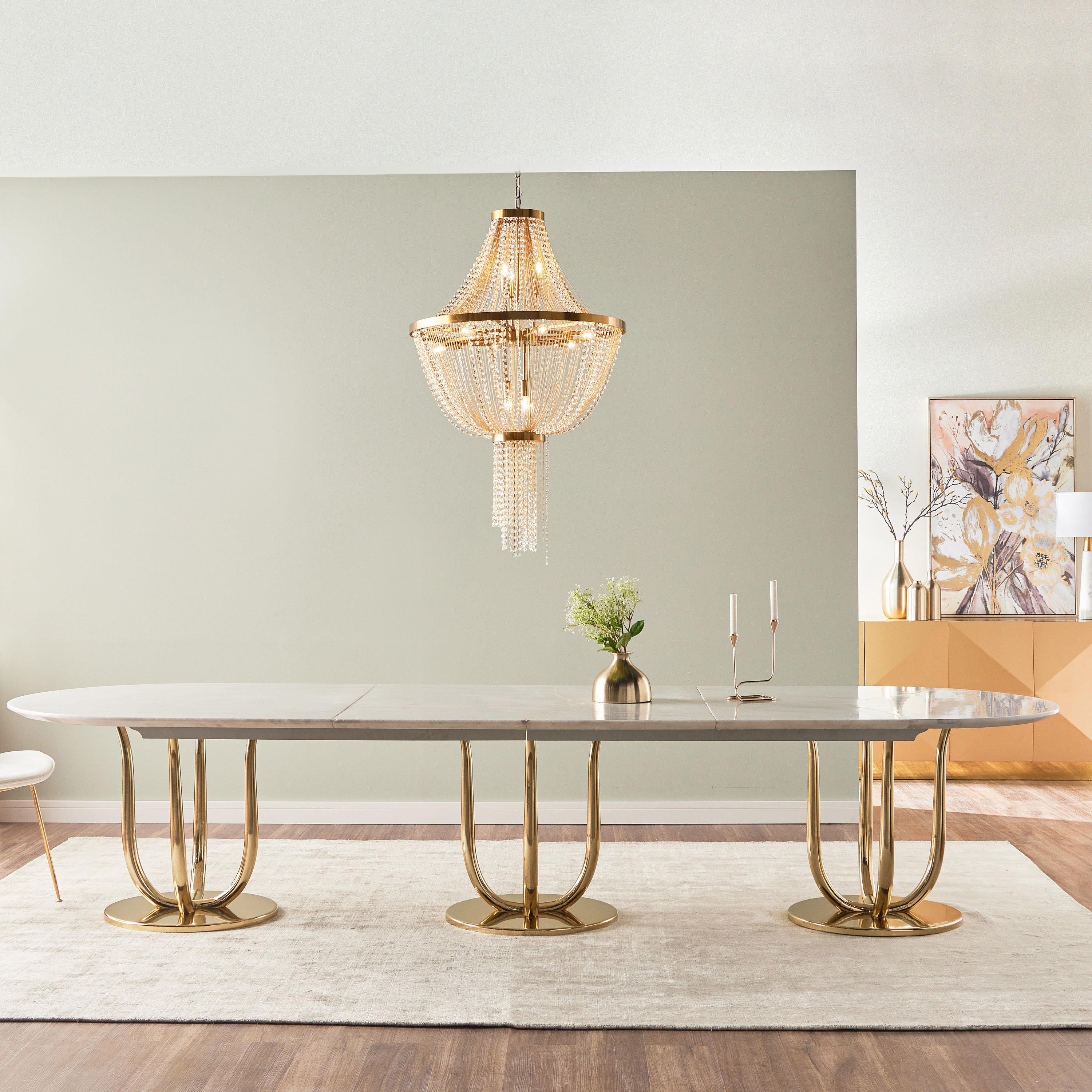 Shop Zahara 10Seater Marble Top Dining Table Online Home centre Saudi