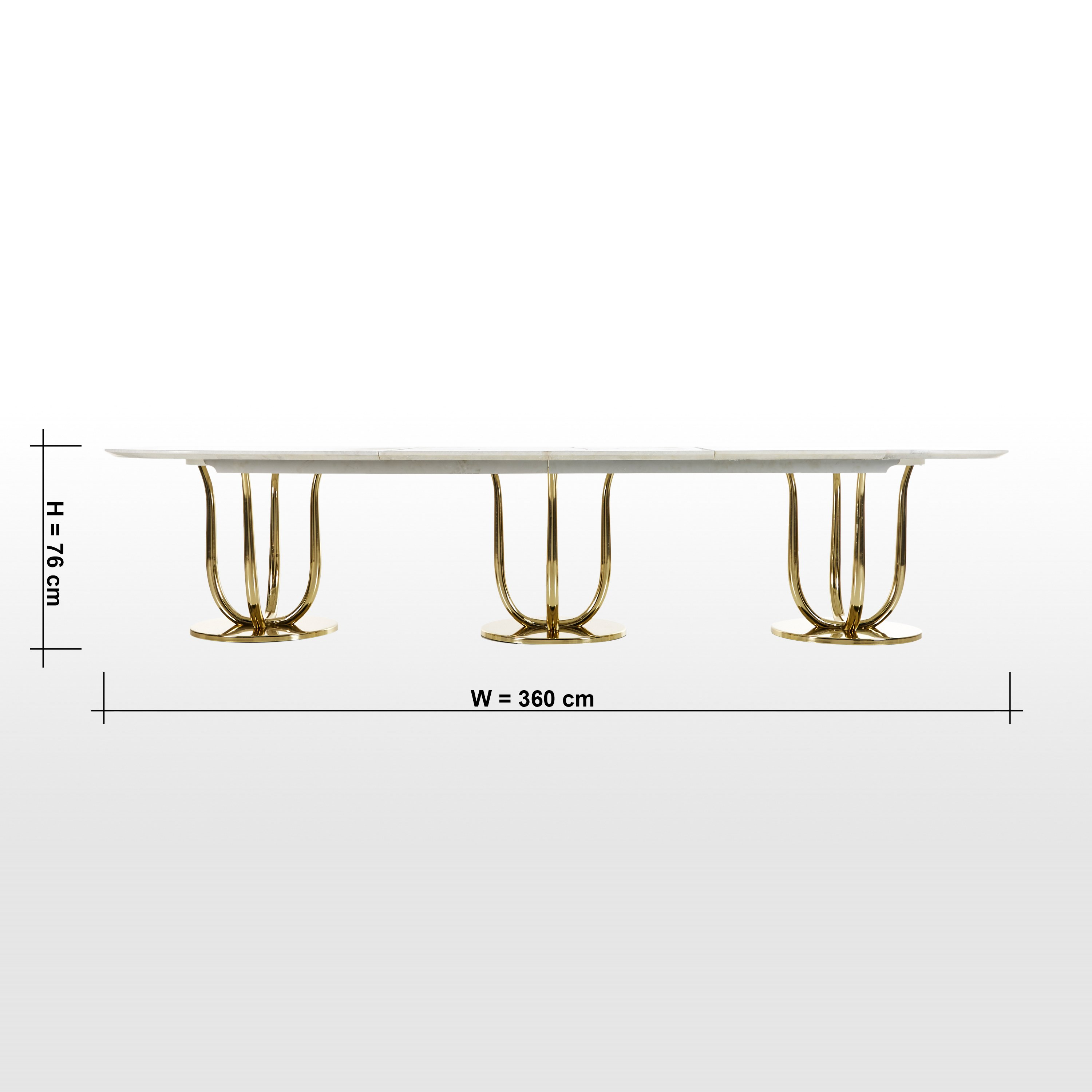 Shop Zahara 10Seater Marble Top Dining Table Online Home centre Qatar