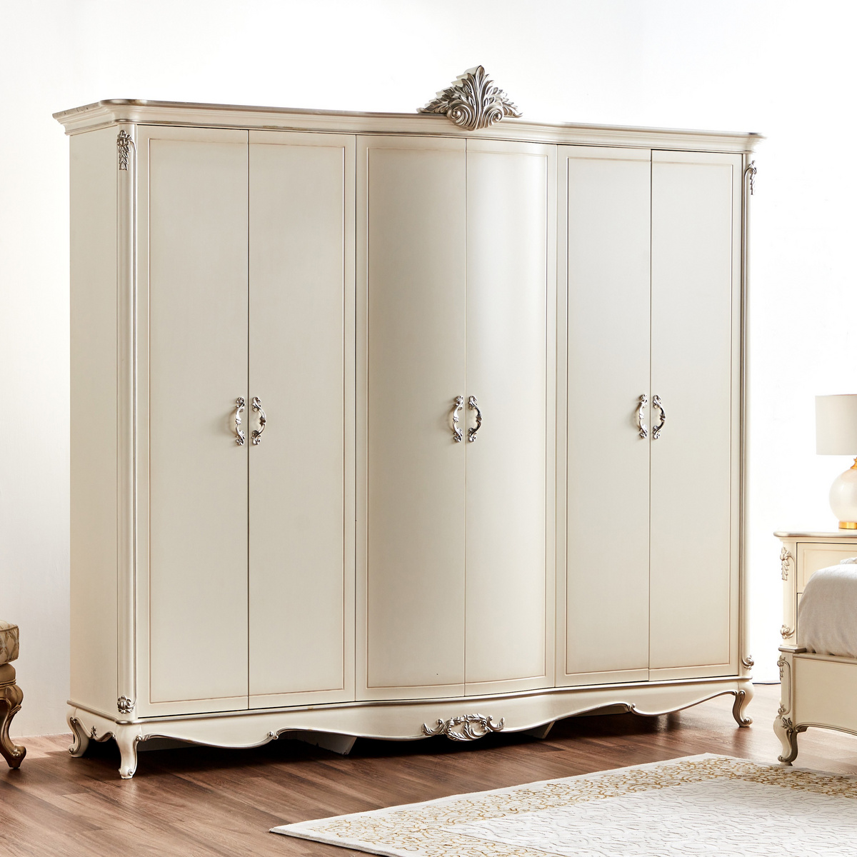 خزانة ملابس 6 أبواب بأدراج - ديانا 10 | خزانة ملابس 6 أبواب بأدراج - ديانا