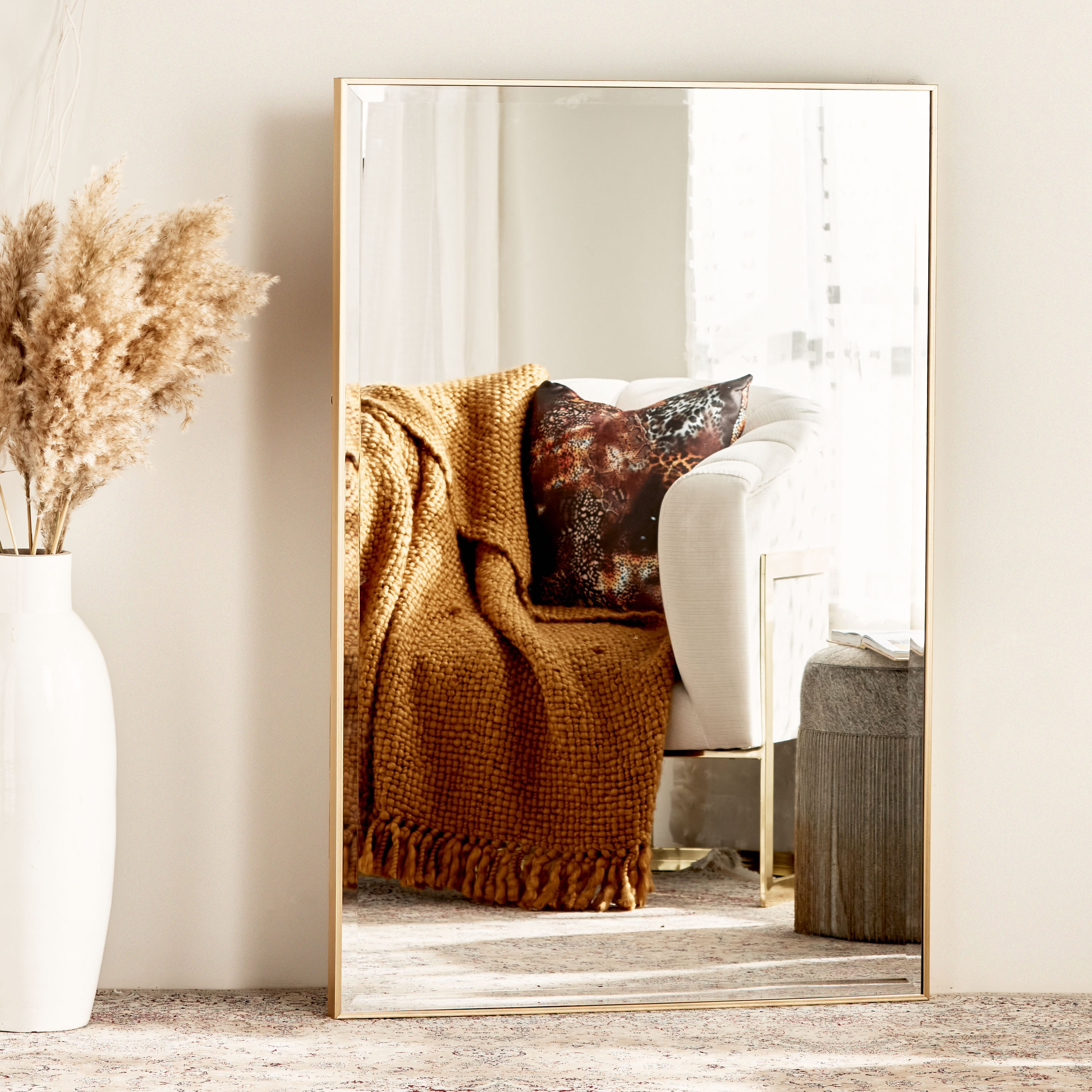Bryn Bevelled Wall Mirror - 122x82 cm-household-walldecorandmirrors-mirrors-wallmirrors-image-2