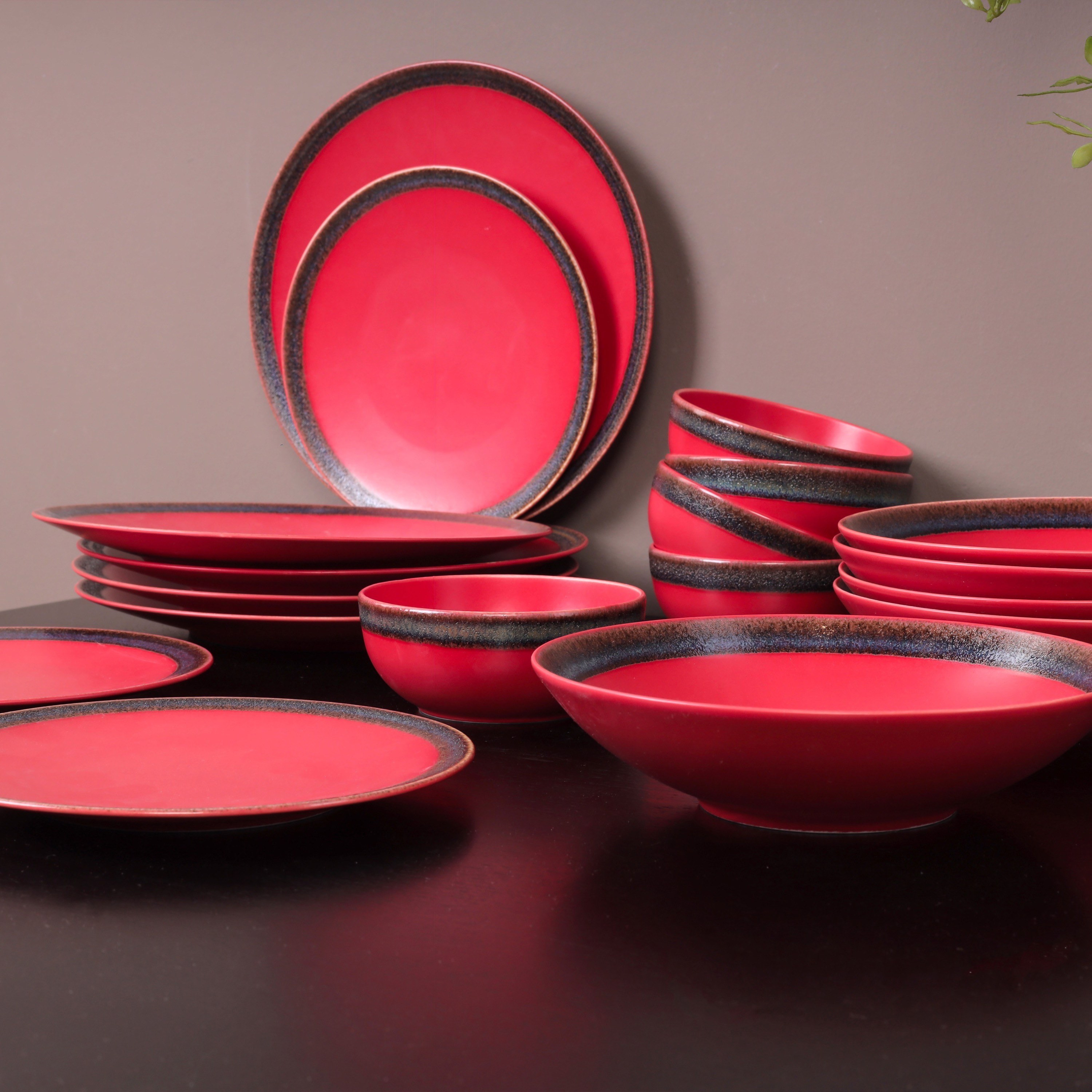 Shop Redish 24-Piece Porcelain Dinner Set Homecentre Oman