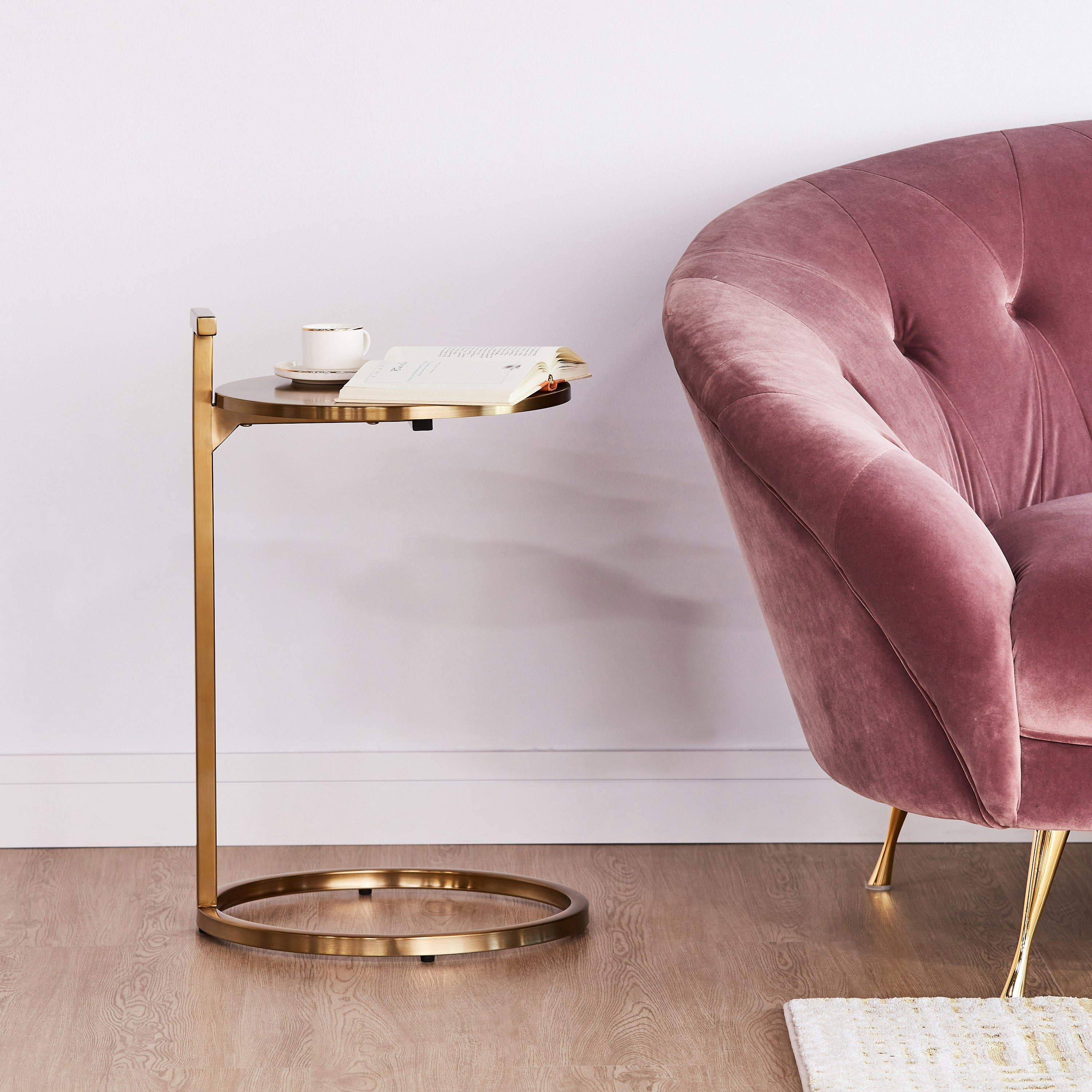 Lavinia Metal Top Side Table